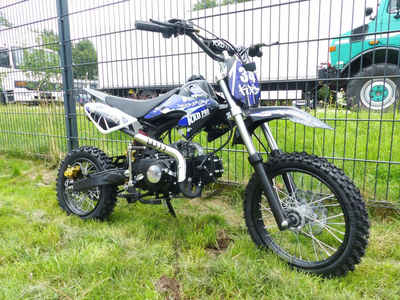 KXD Dirt-Bike Dirt Bike 125ccm 14/12 Zoll Cross Pocketbike Pit Enduro KXD 607 Blau
