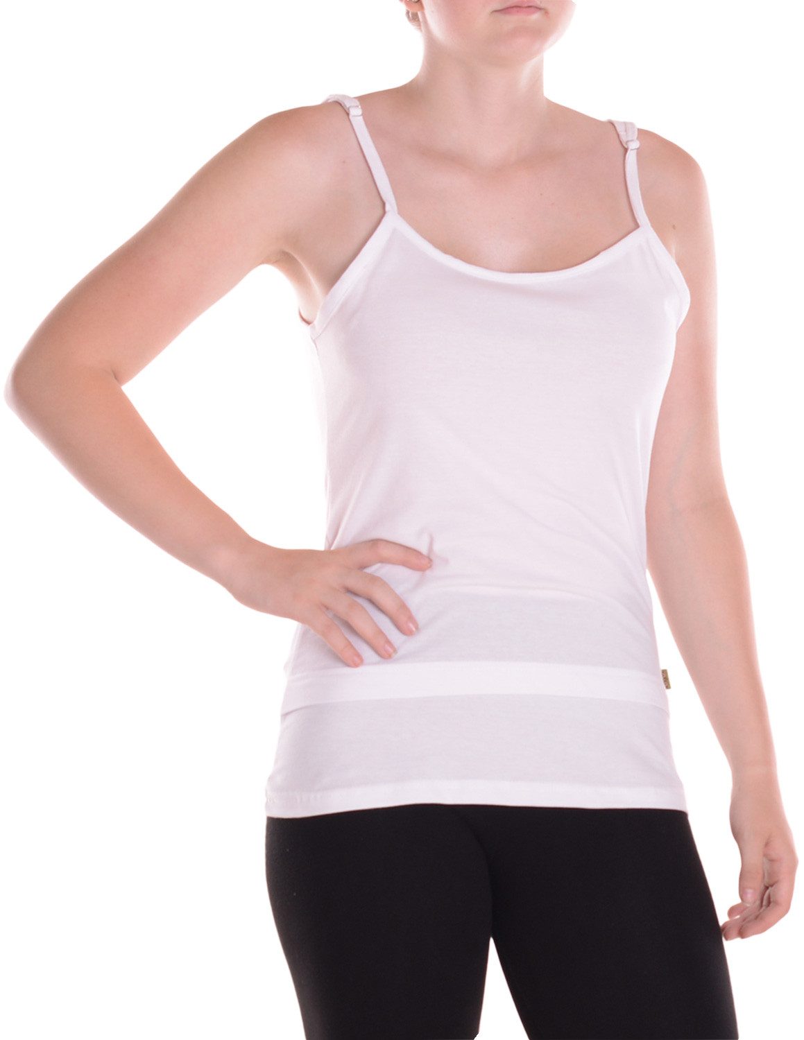 Vishes Shirttop Sommertop Damen Träger Verstellbar Unifarben Jersey Baumwolle Alternative Mode, Boho, Hippie, Ethno, Festival