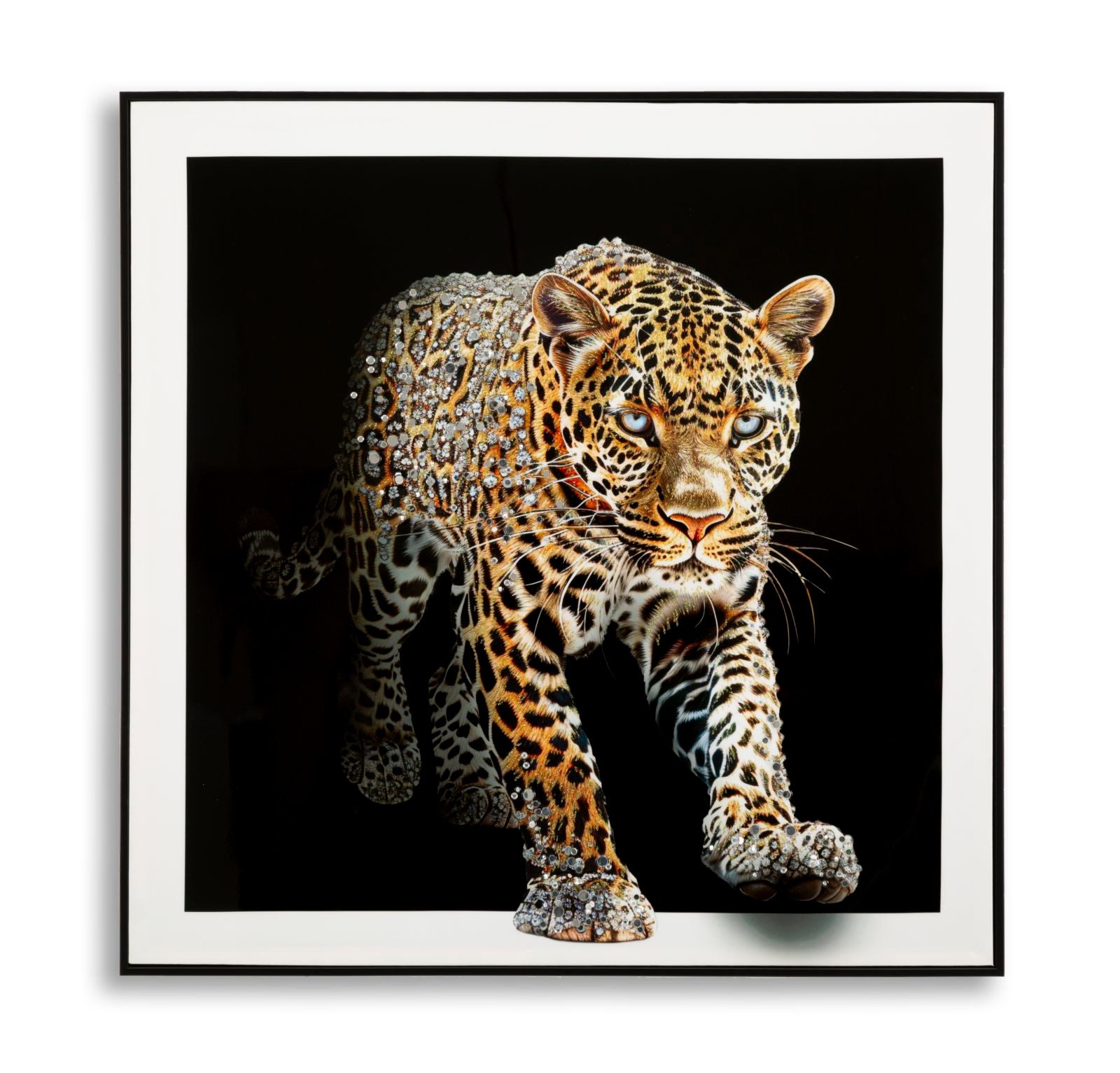MF Leinwandbild Wandbild 3D Diamond Jaguar Lackoptik Mit Rahmen 82x82cm, (1 St) – Bild 2 von 5