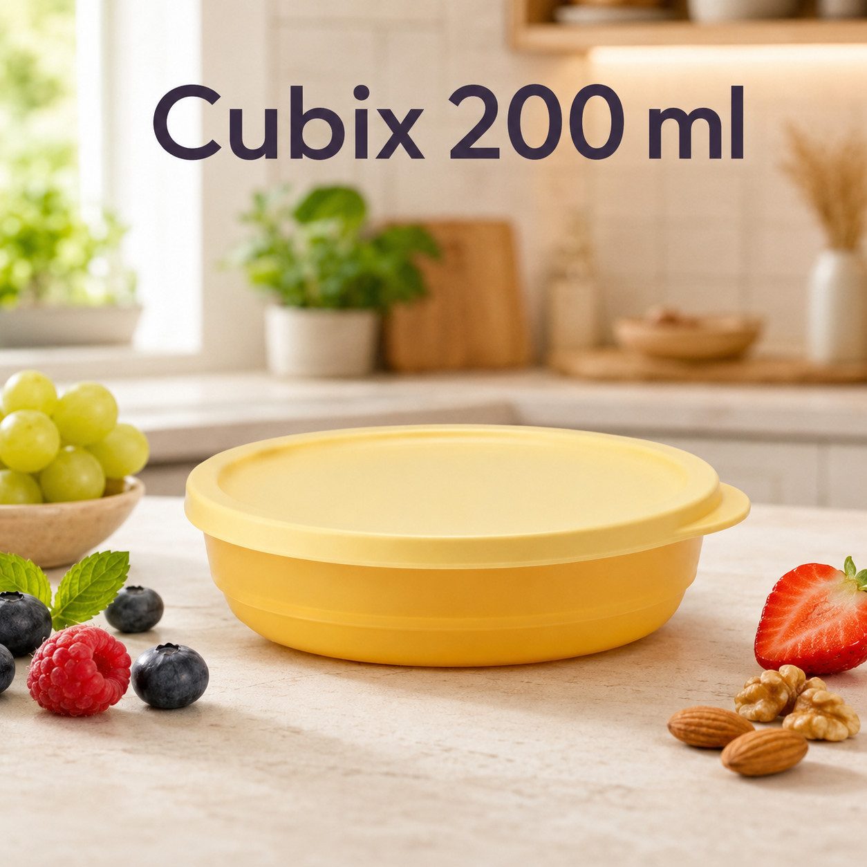 TUPPERWARE Vorratsdose Tupperware Cubix 200ml gelb
