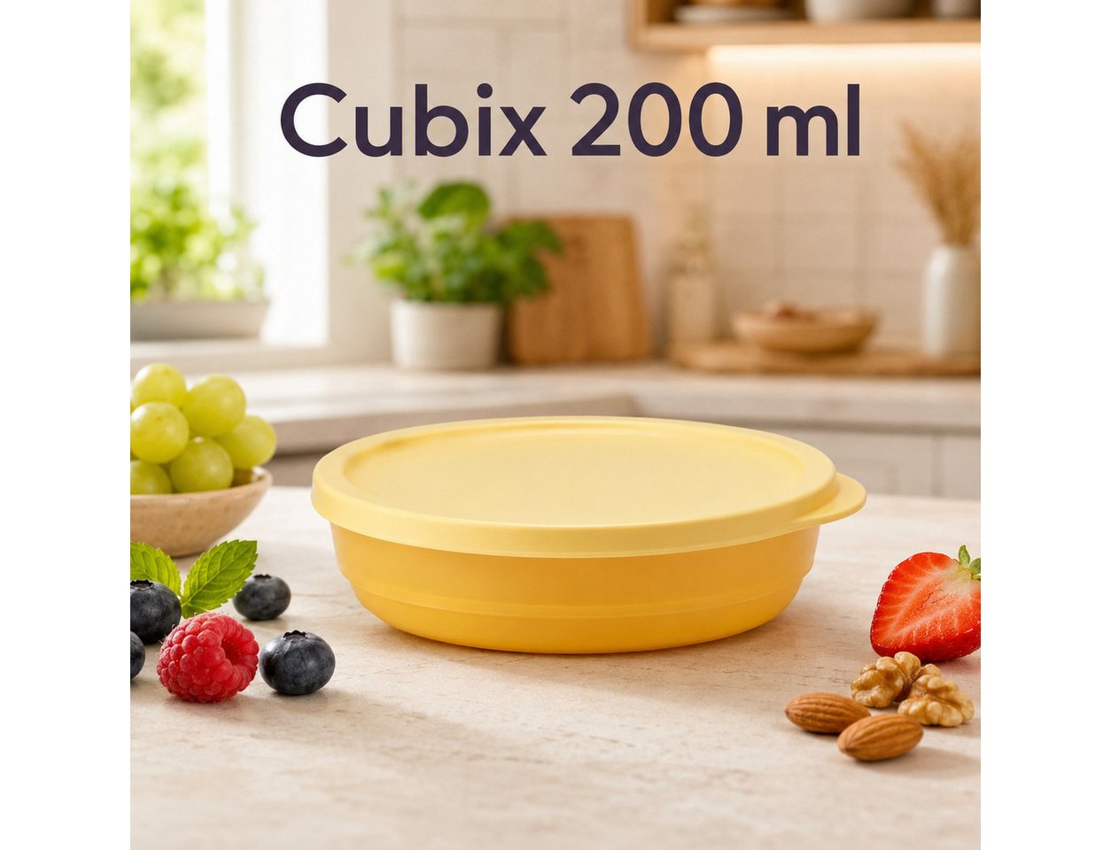 TUPPERWARE Vorratsdose Tupperware Cubix 200ml gelb