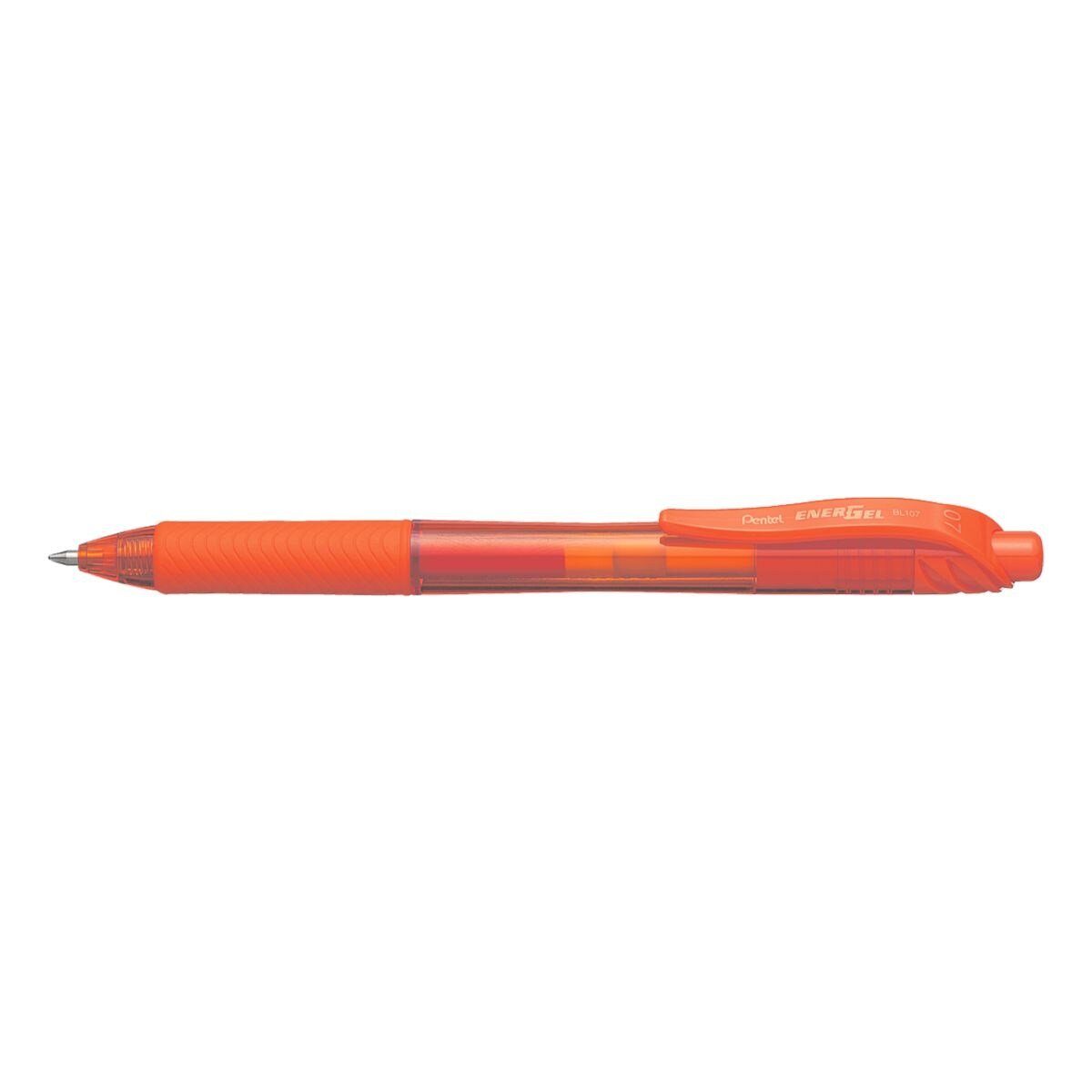 orange Energel mit Druckmechanik BL PENTEL Gelschreiber 107,