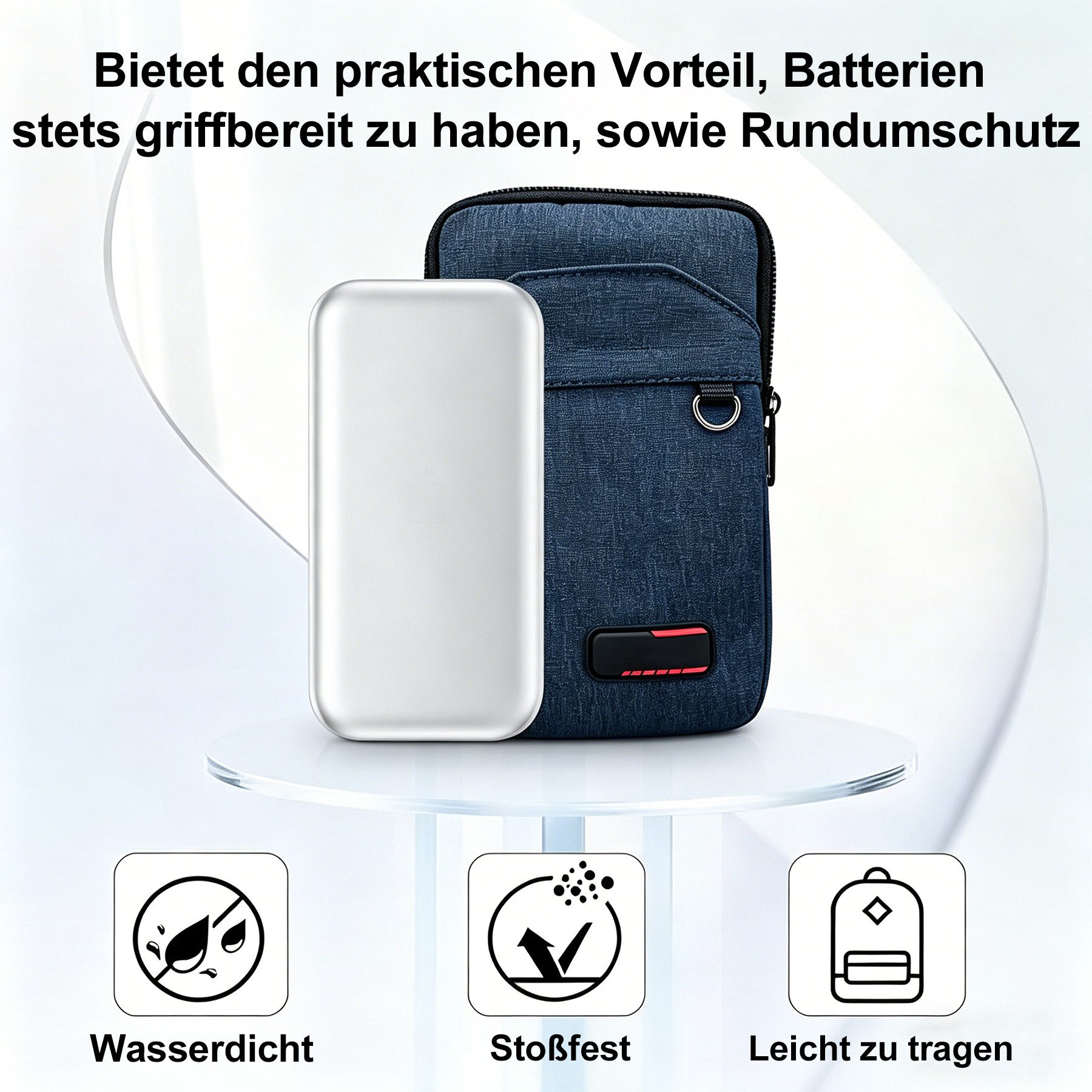 Mutig Umhängetasche 7-Zoll Handytasche Zum Umhängen 3-Lagen Taschen Handy (Schultertasche, Tasche Zum Umhängen, Herren Handtaschen kleine, Umhängetasche mit Abnehmbaren und Verstellbaren Schultergurten), mit Karabiner, für Wandern Sport, Laufen, Training, Joggen, Fitness