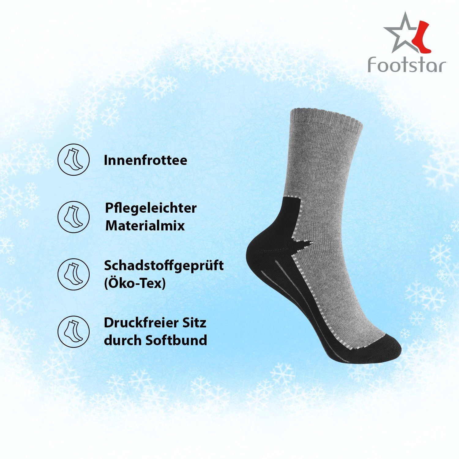 Footstar Thermosocken Kinder Motiv Frottee Socken Thermo Wintersocken