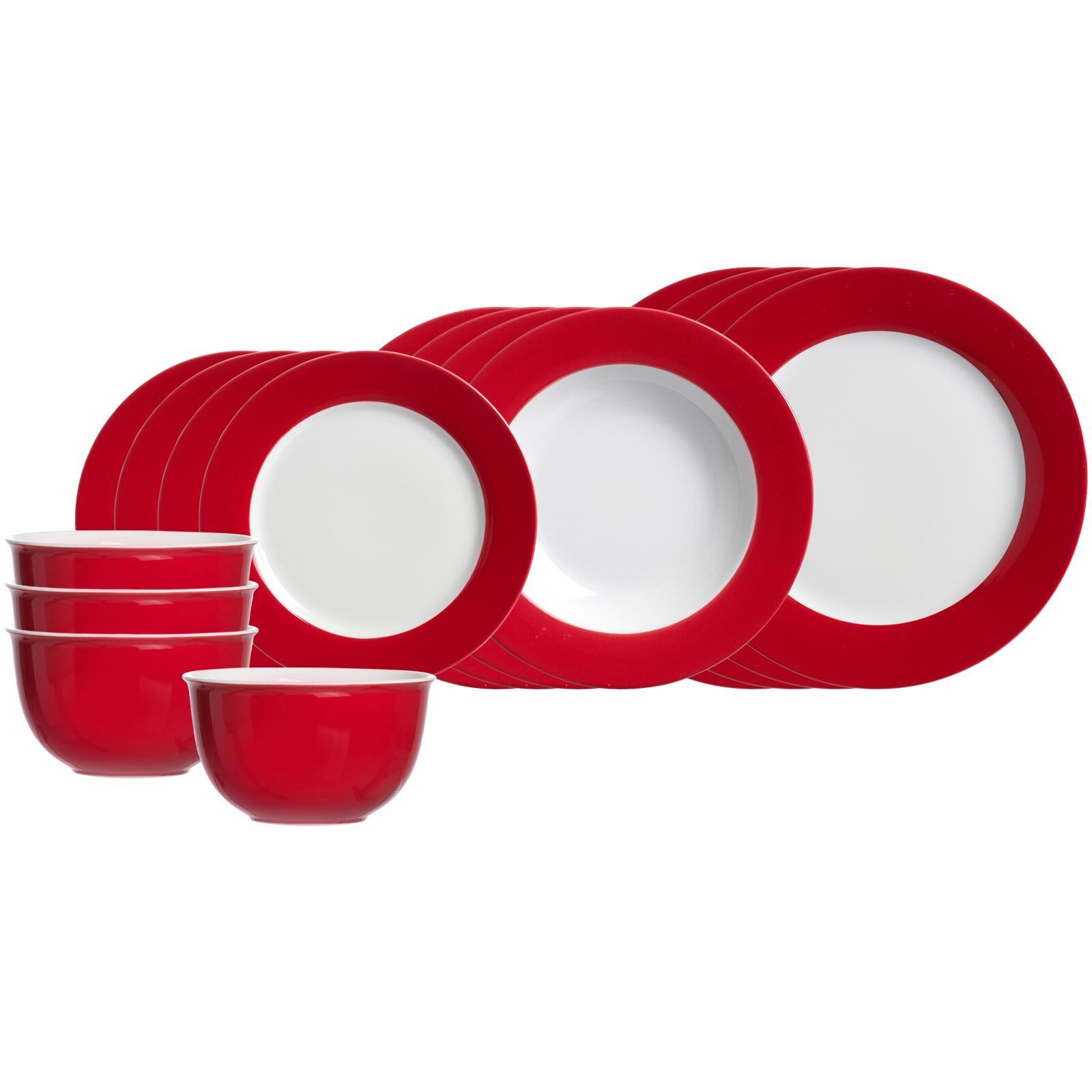 Ritzenhoff & Breker Kombiservice Doppio Einsteiger-Set 16er Set (16-tlg), 4 Personen, Porzellan