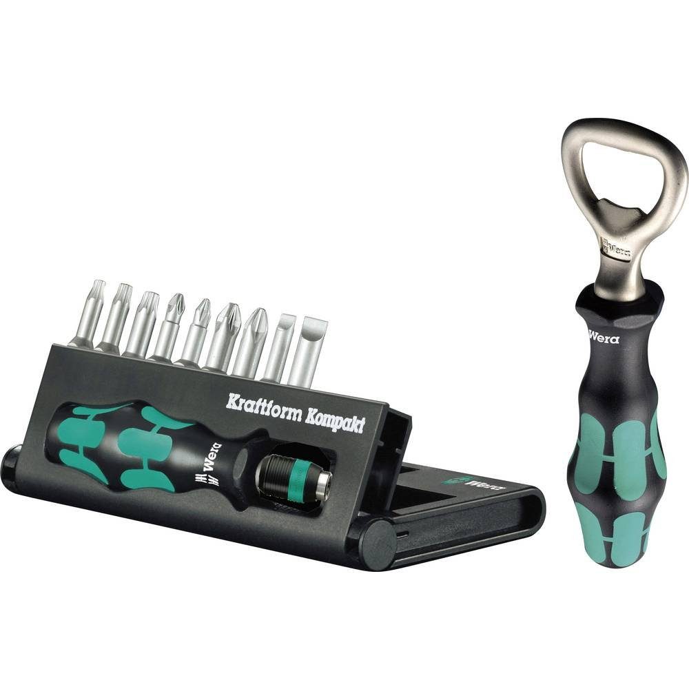 Wera Bit-Set Kraftform KK10 10tlg Bit-Set und Flaschenöffner | Bits