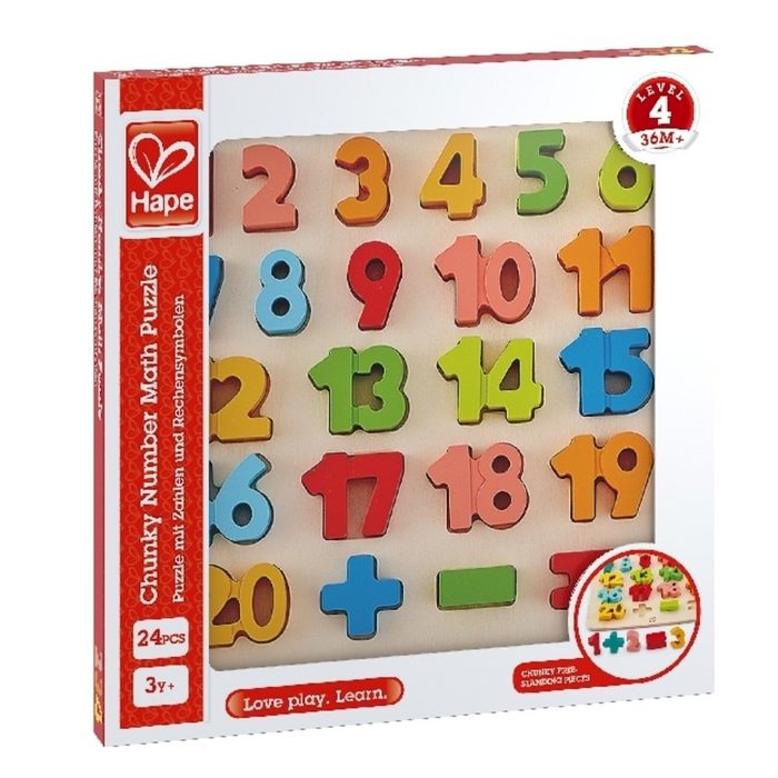 Toynamics Europe Puzzle Hape Puzzle mit Zahlen & Rechensymbolen (Kinderpuzzle) Puzzleteile