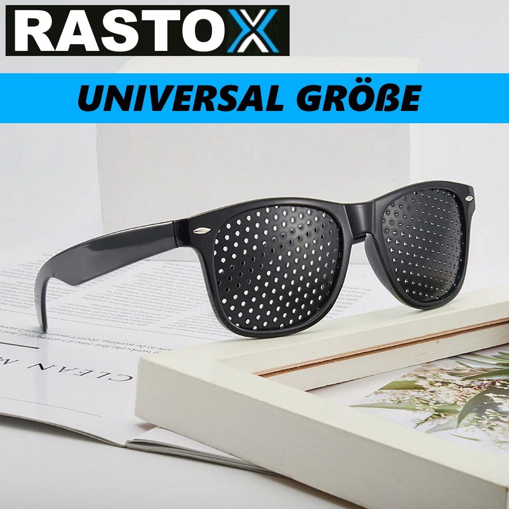 Raster-Brille Gitter Loch RASTOX MAVURA Gitterbrille Brille schwarz Brille Entspannung, Augentraining