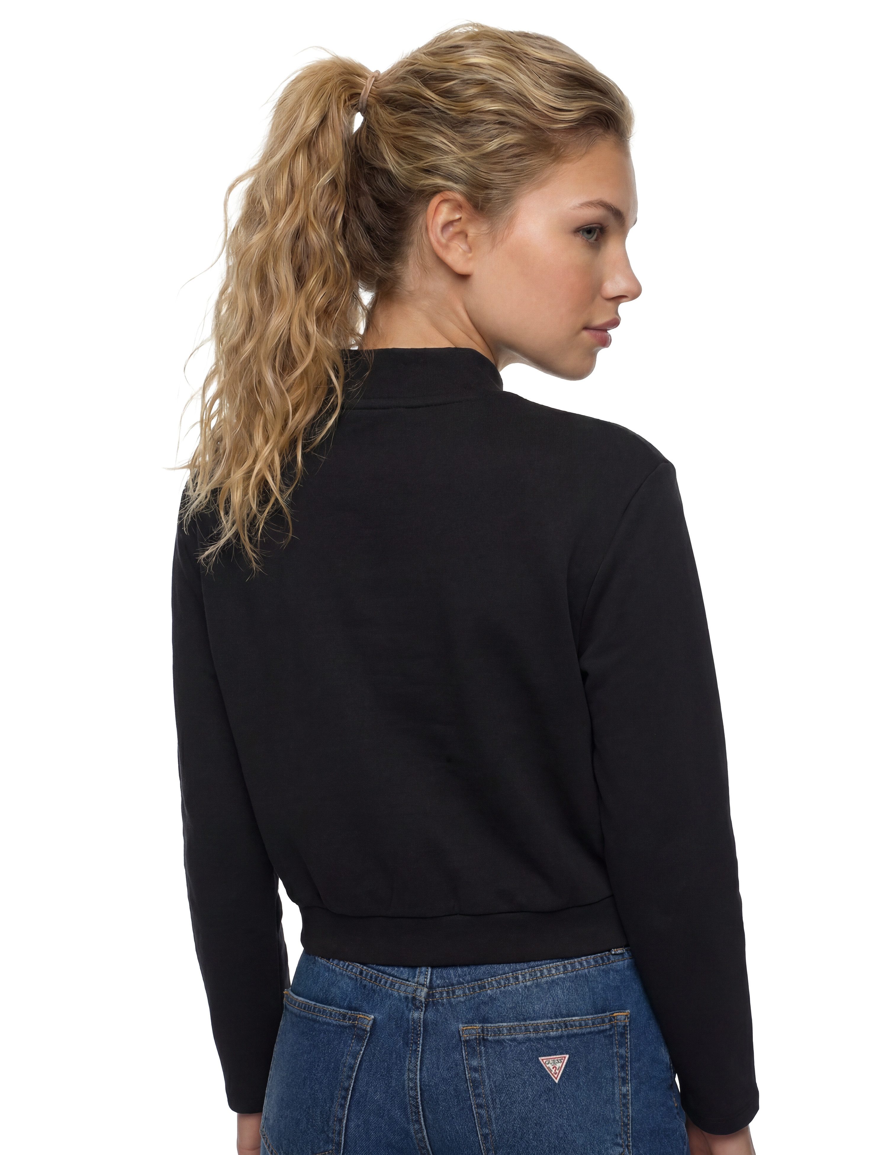 Guess Sweatshirt OLYMPE HIGH NECK SWEATSHIRT in Scuba-Qualität, Stehkragen – Bild 2 von 5