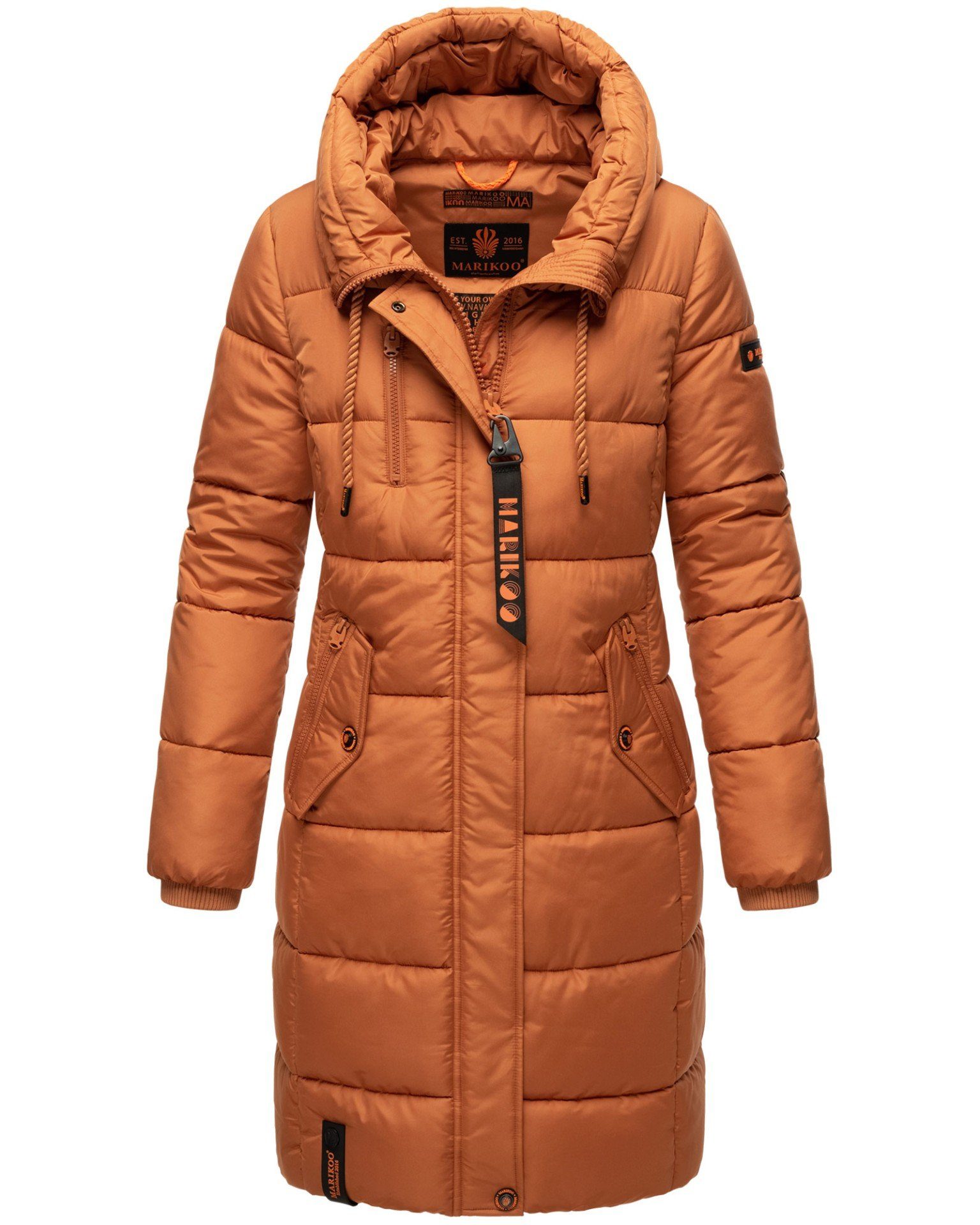 Marikoo Outdoorjacke Yuikoo mit einer großen Kapuze cinnamon