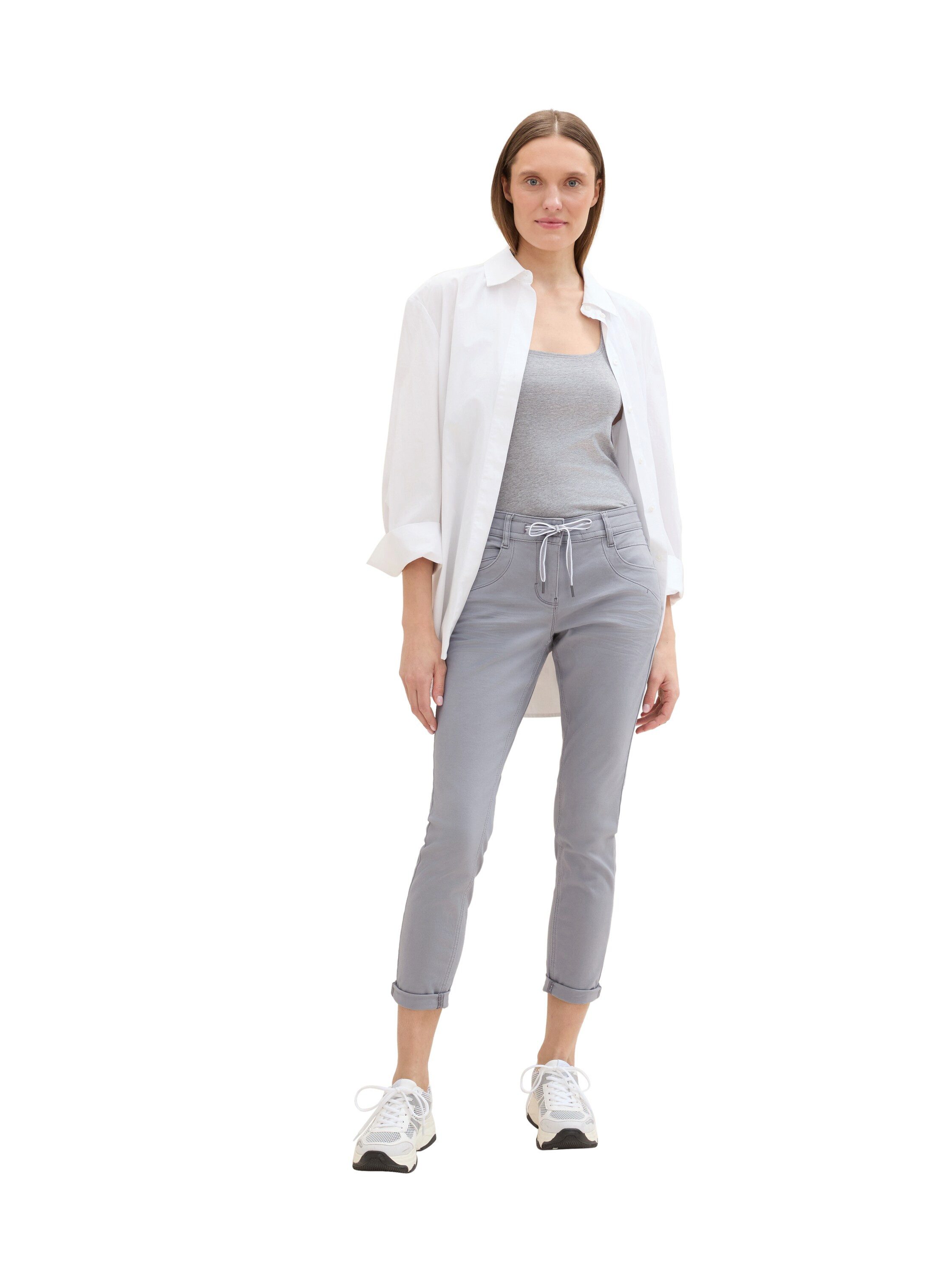 TOM TAILOR 7/8-Hose Tapered mit Bindeband am Bündchen