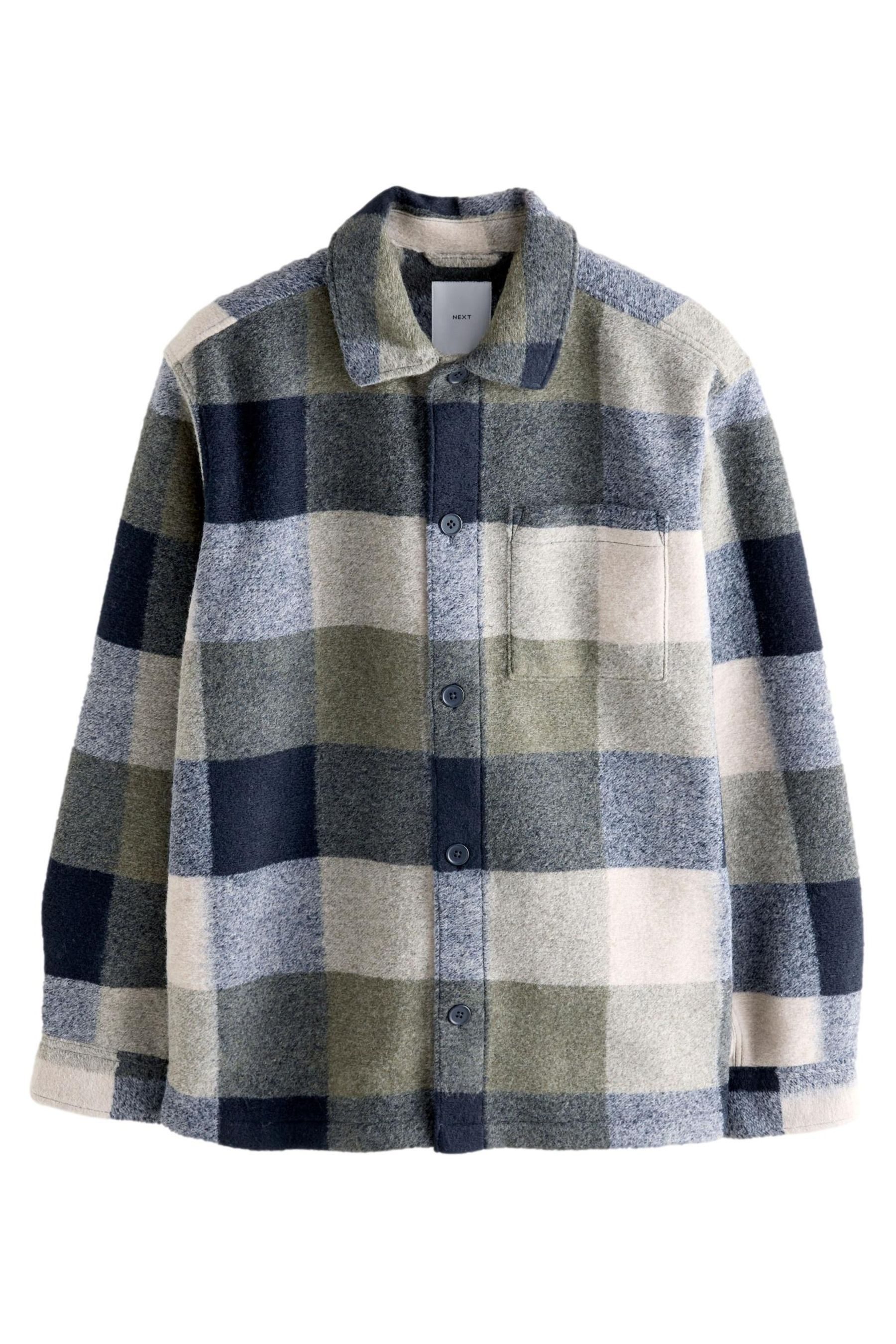 Hemdjacke Karierte Hemdjacke im Wolllook