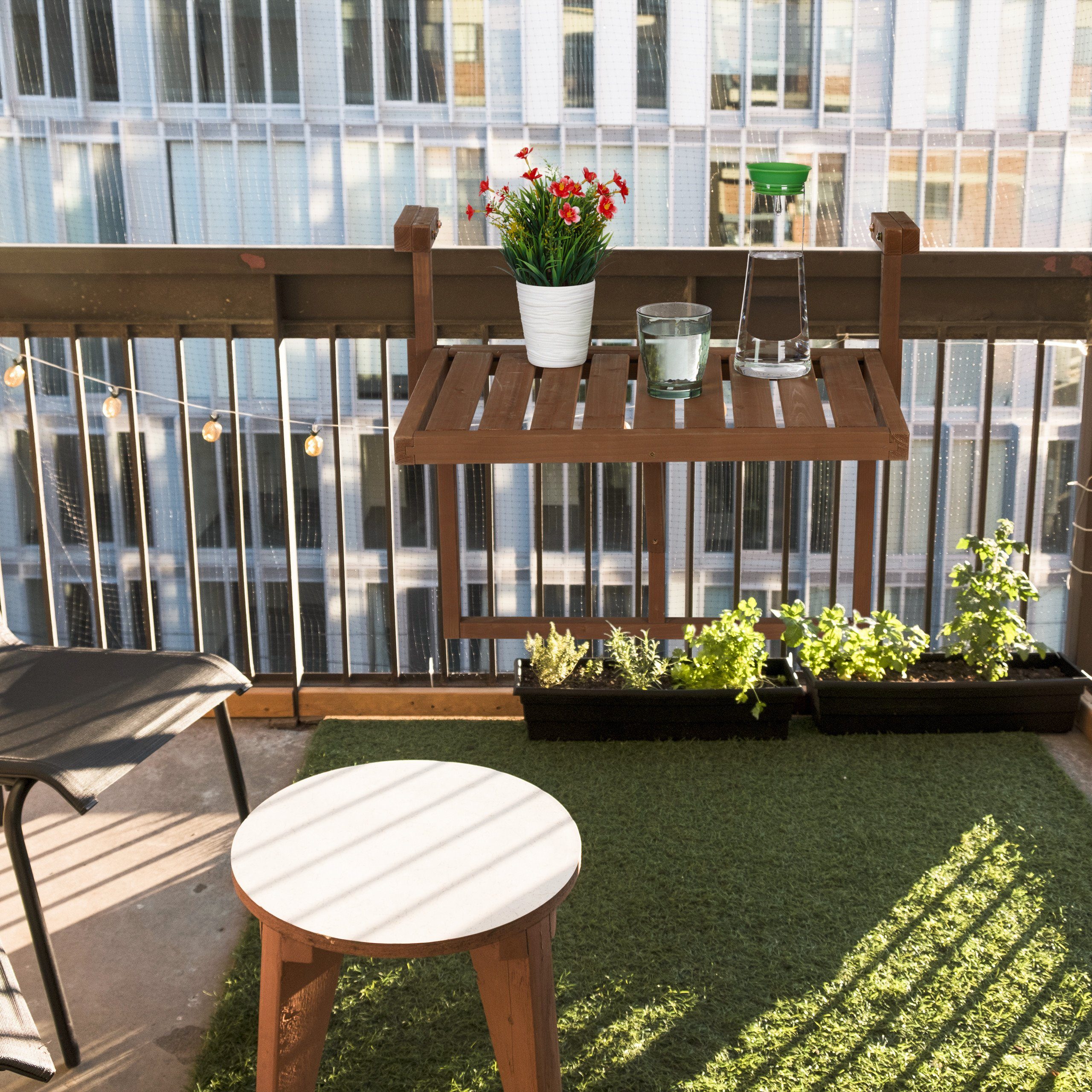 relaxdays Balkonhängetisch Klappbarer Balkontisch aus Holz günstig online kaufen