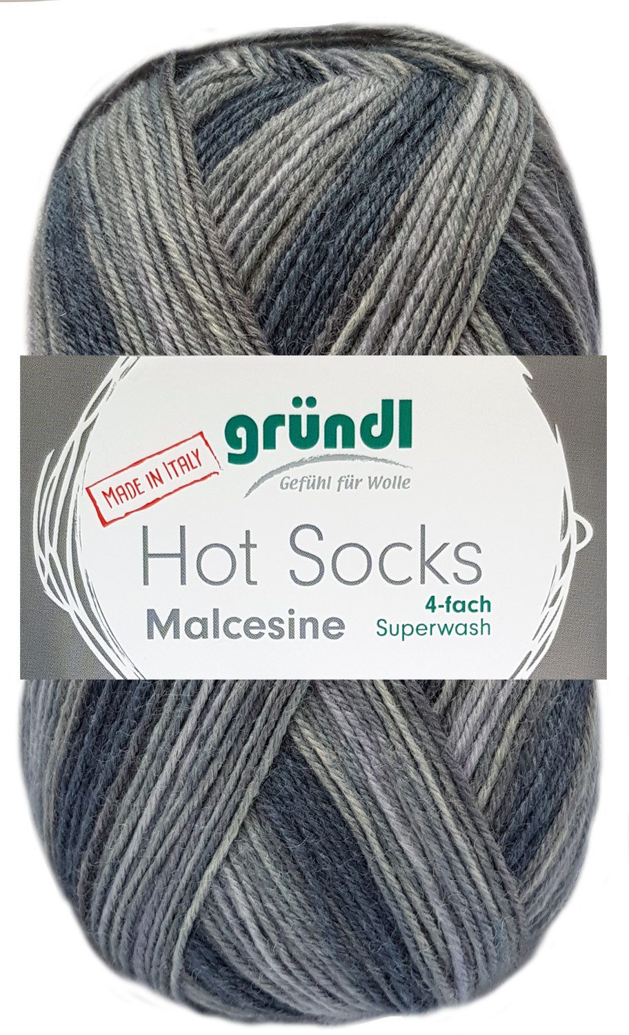 Gründl 100 Gramm Gründl Hot Socks Malcesine 4-fach Farbauswahl Häkelwolle