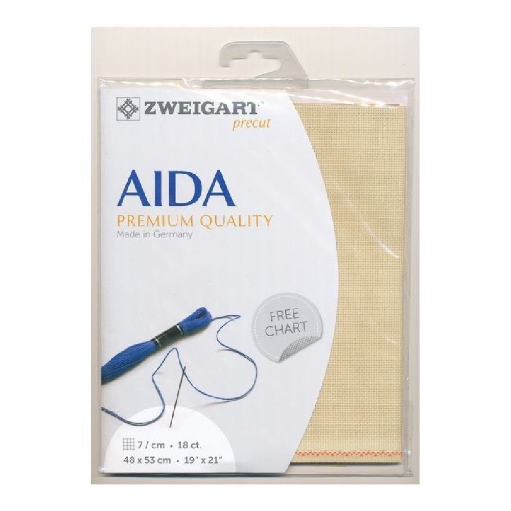 Zweigart Kreativset AIDA Zweigart Precute 18 ct. Fein-Aida 3793 Farbe 13 sand, (embroidery kit by Marussia)