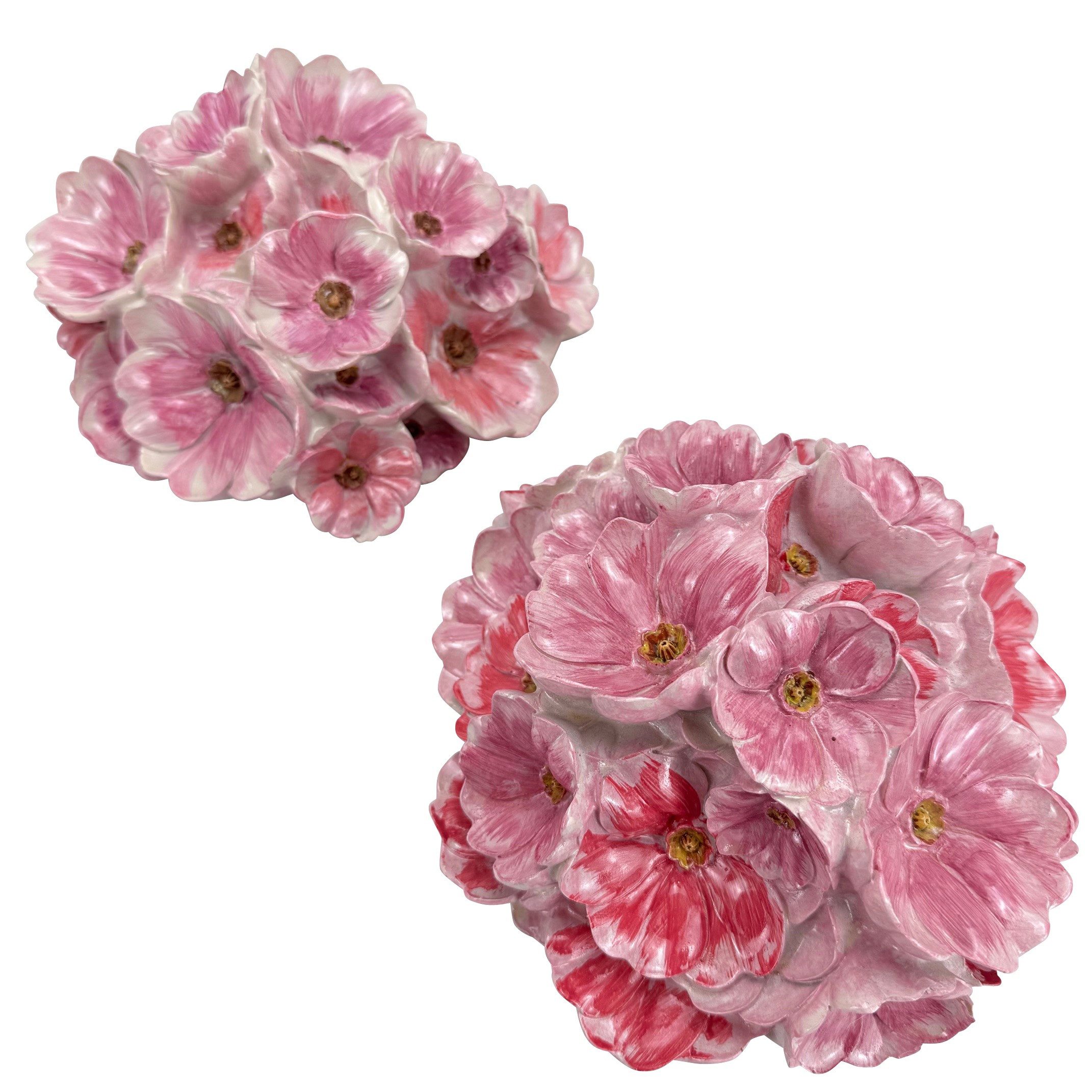 Online-Fuchs Gartenfigur 2 Blumenblüten für draußen - Deko für Garten, Terrasse und Balkon, (von Hand bemalt), von Hand bemalt, jede Blüte ein Unikat