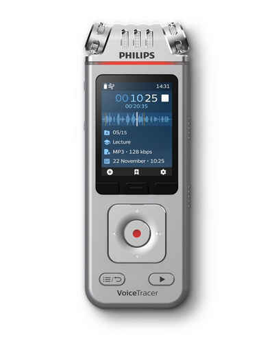 Philips DVT4110 Audiorecorder Digitales Diktiergerät (8GB, Clearvoice Technologie, WIFI, App Steuerung und Datentransfer)