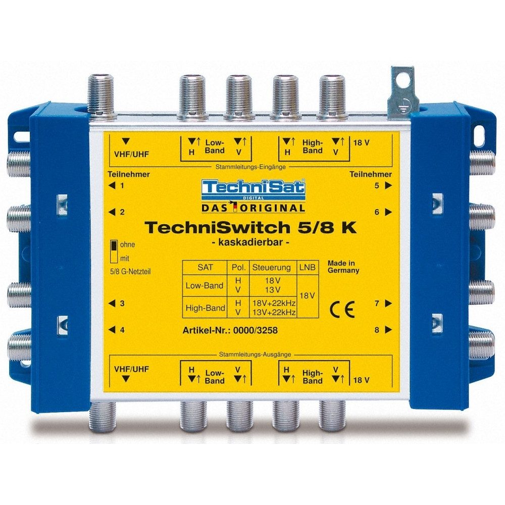 Technisat TechniSwitch 5/8 K Multischalter für Sat-Anl. Camping Sat-Anlage