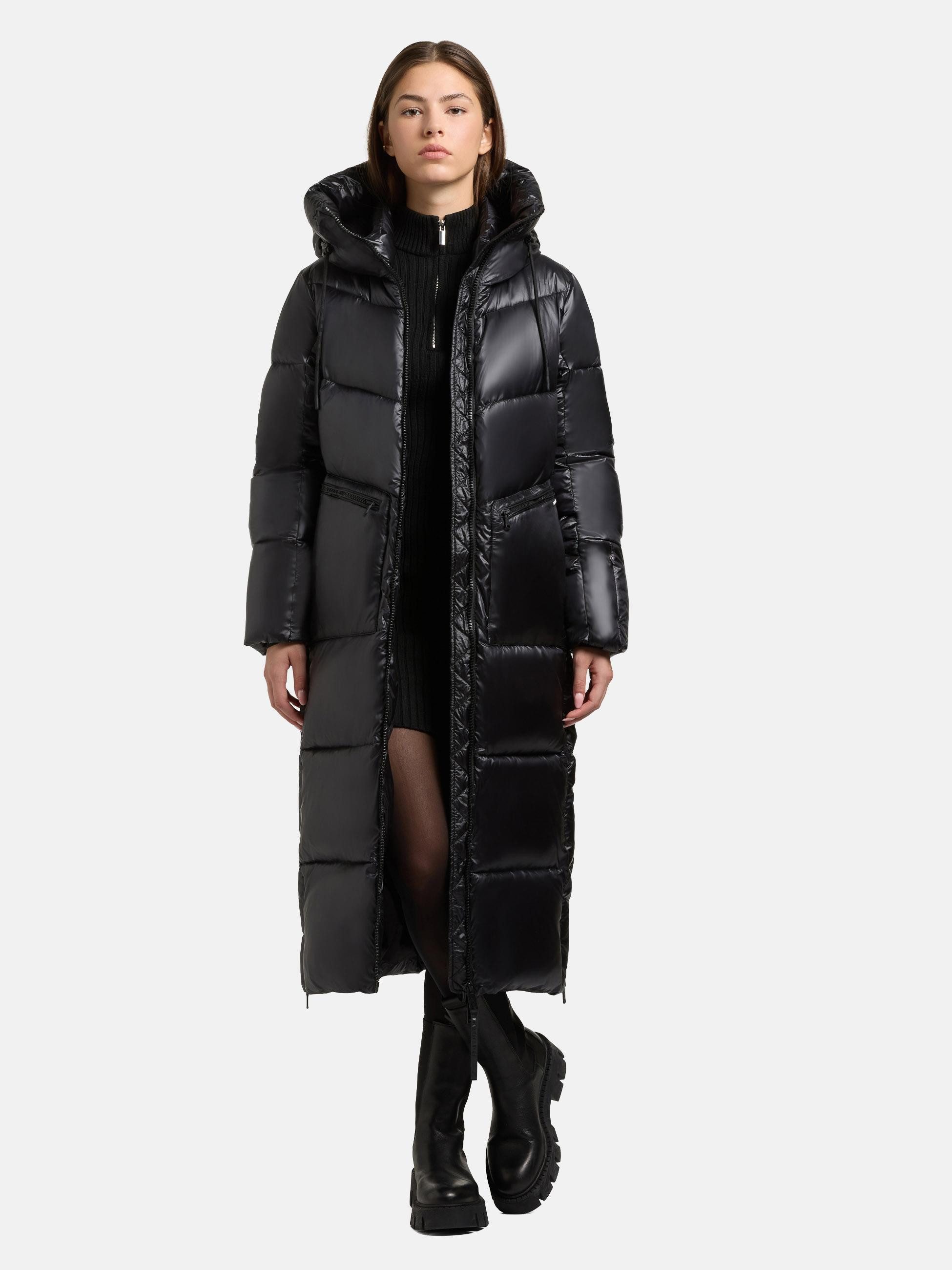 khujo Steppmantel Tonia Extralanger Damen Wintermantel mit Rucksack-Trägern günstig online kaufen