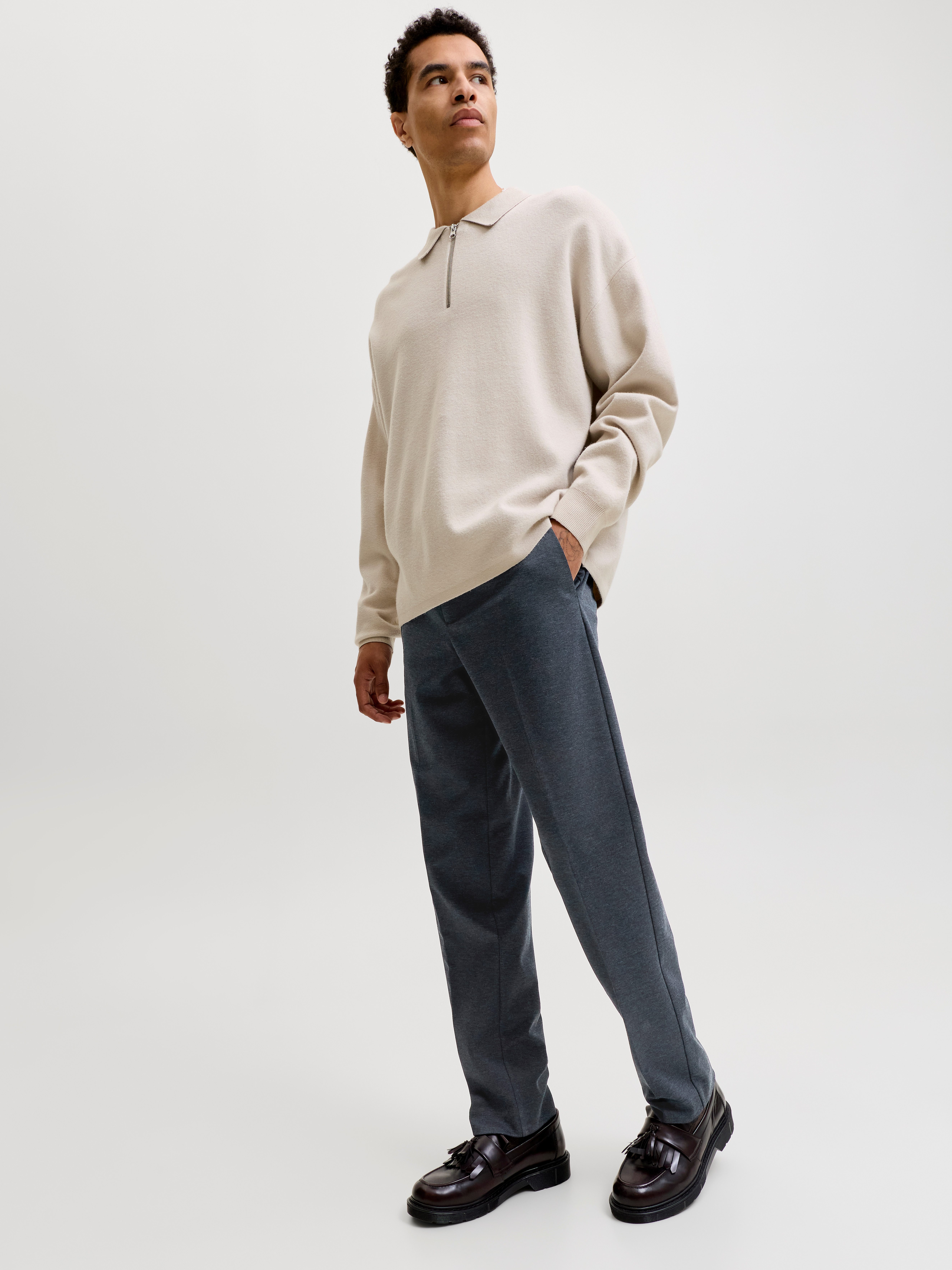 Jack & Jones Stoffhose JPRMARTIN JERSEY TROUSER SN Materialmix, slim fit – Bild 5 von 5