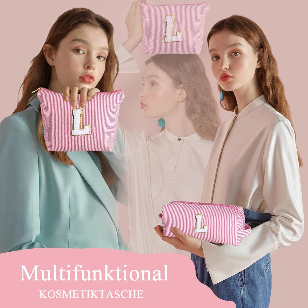 AFKSMILE Kosmetiktasche 2 Stück Personalisierte Kosmetiktasche Damen, Reise Schminktasche