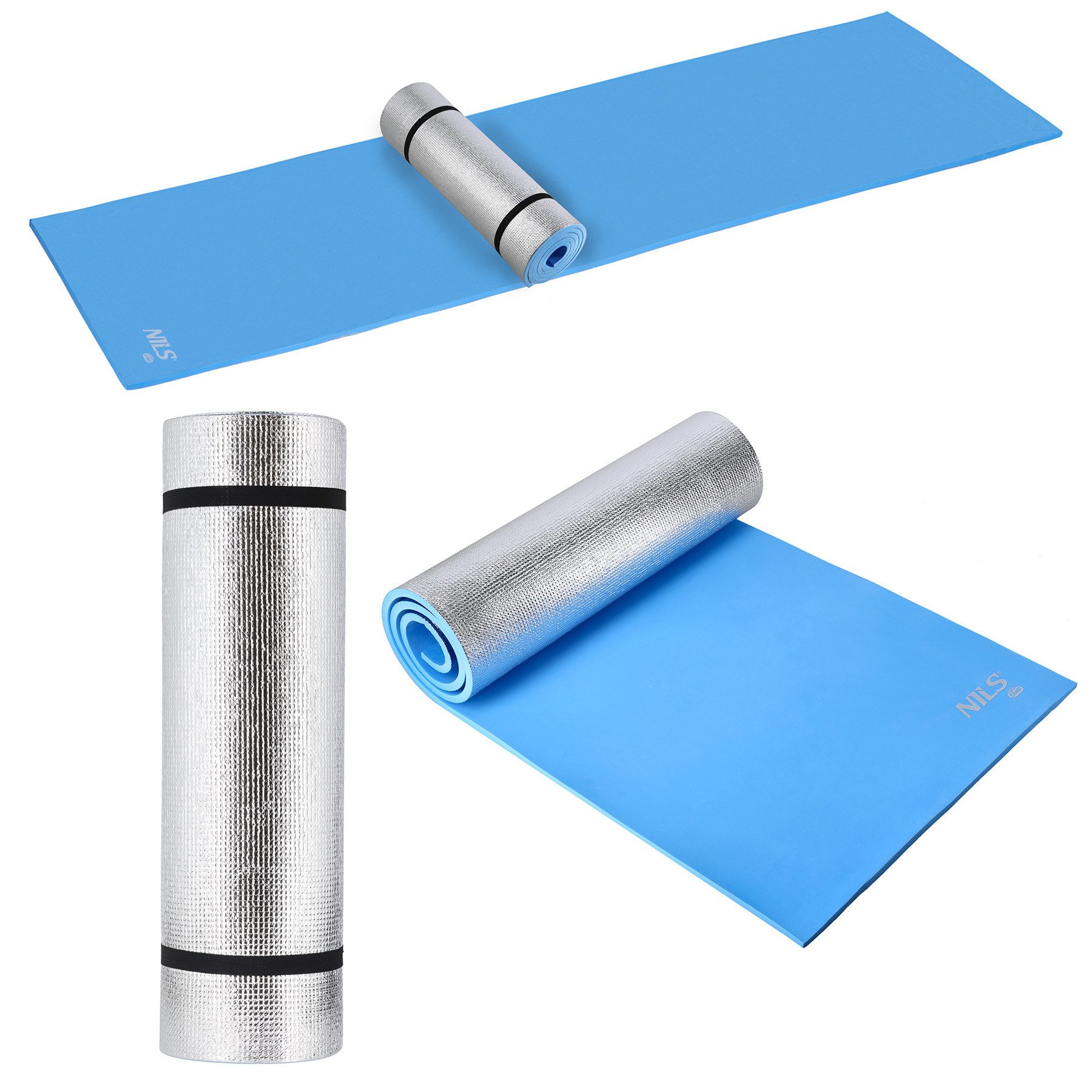 NILS CAMP Thermomatte Leichte Isomatte Hiking Mat Wandermatte Blau, extrem leicht und einfach zu transportieren
