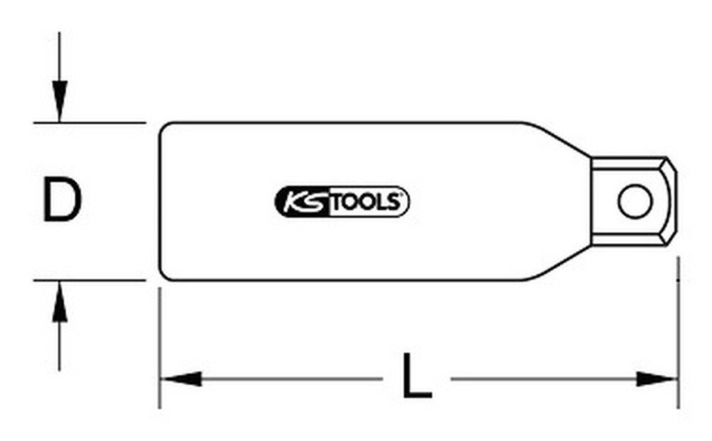 Thumbnail - KS Tools Steckschlüssel, Isolierter Vergrößerungsadapter, 1/4" Fx3/8" M