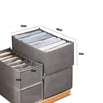 HIBNOPN Aufbewahrungsbox Schrank Ordnungssystem Organizer Faltbare Aufbewahrungsboxen 6 Stück (4 St)