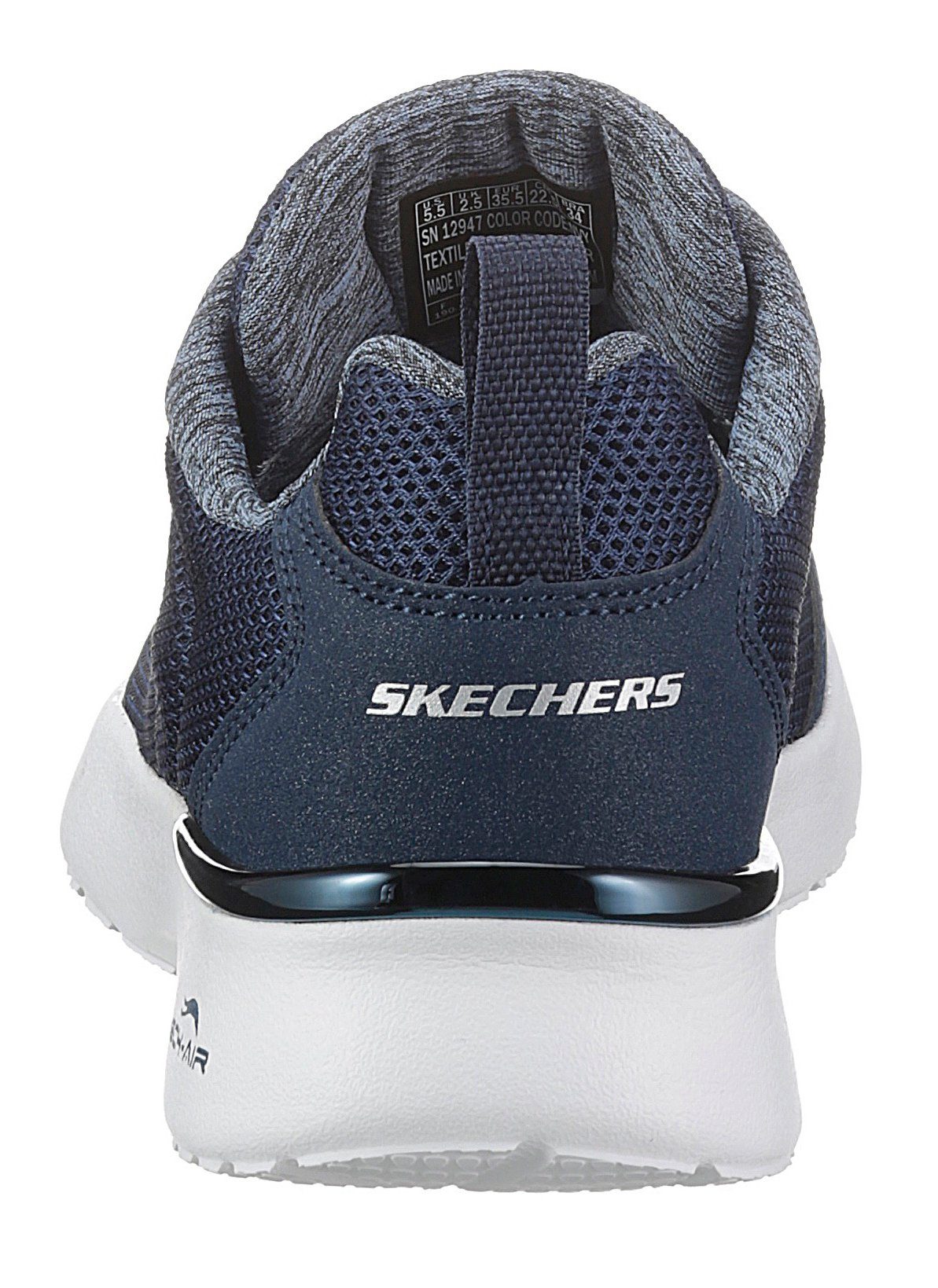 Skechers Skech-Air Dynamight - Fast Brake Sneaker Metallic-Element an der Ferse, Freizeitschuh, Halbschuh, Schnürschuh