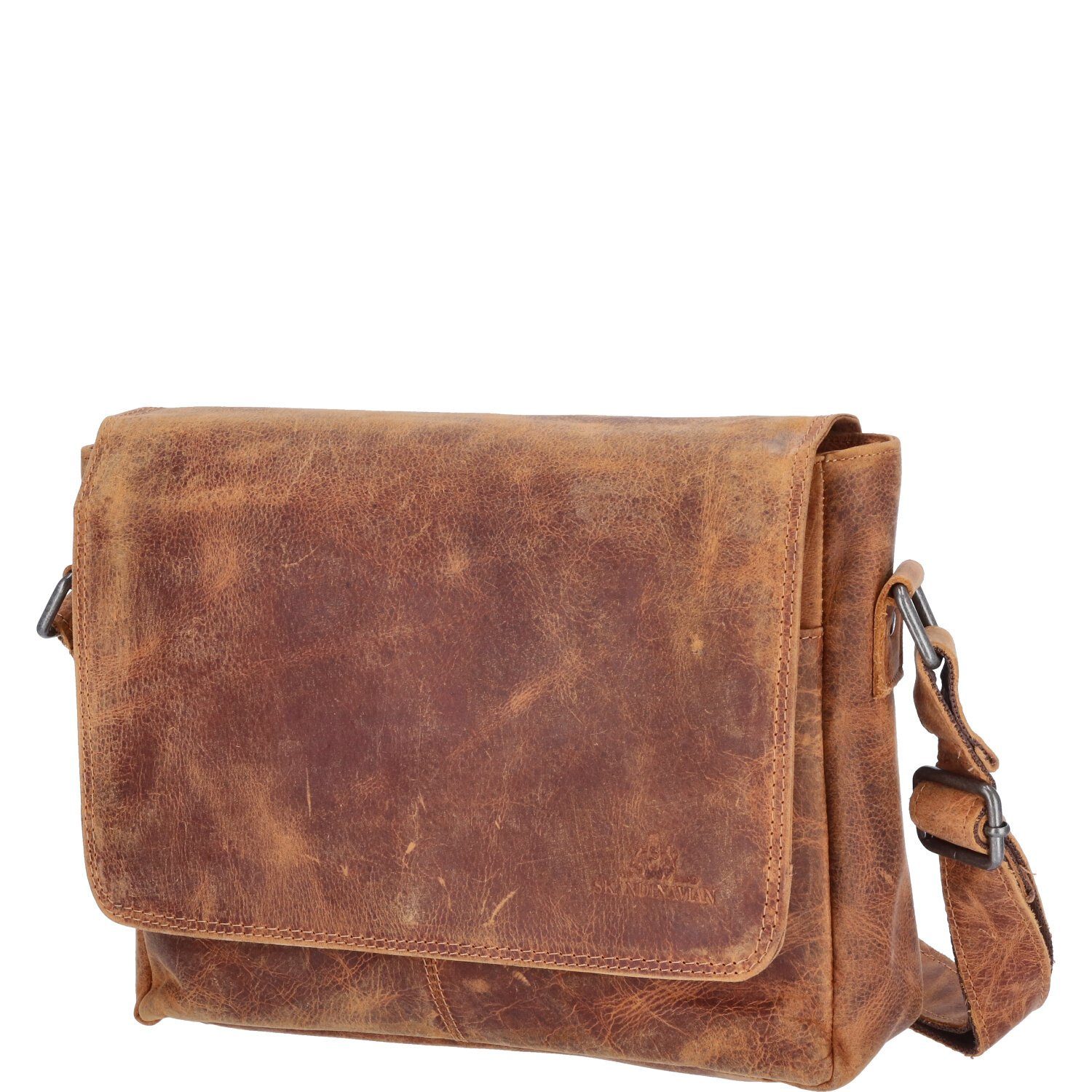 The Skandinavian Brand Umhängetasche The Skandinavian Brand Leder Messenger Hunter Camel (1-tlg)