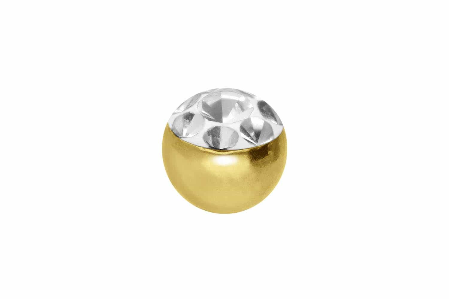 PIERCINGLINE Piercing-Set Chirurgenstahl Schraubkugel MULTIKRISTALLE (Schraub-Aufsätze, 1-tlg)