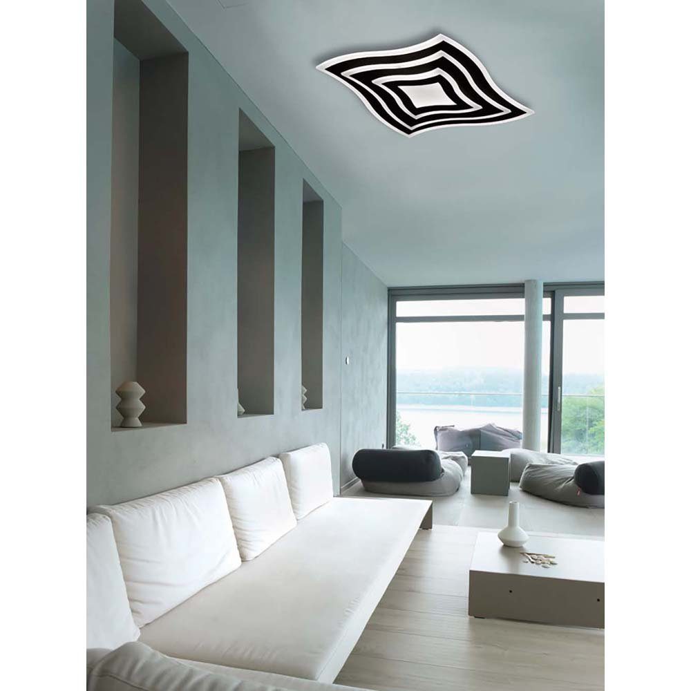 Deckenleuchte Deckenleuchte, LED Metall Dimmbar LED Wohnzimmerleuchte Fernbedienung etc-shop