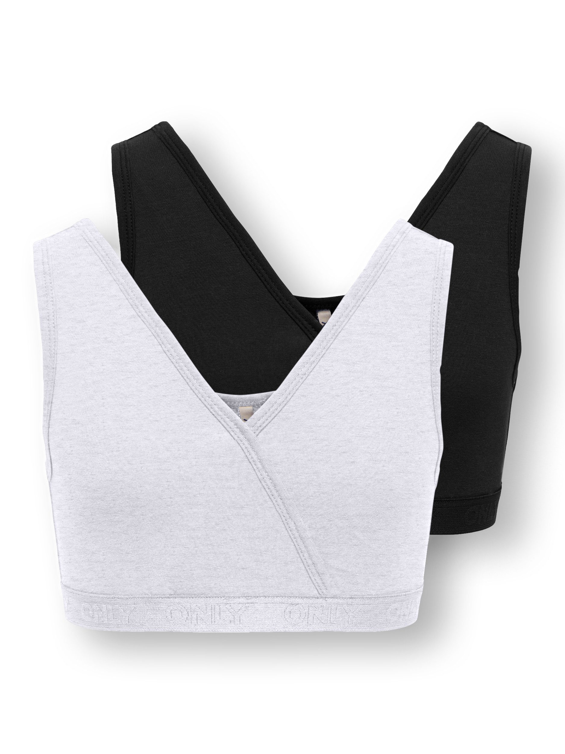 KIDS ONLY Crop-Top KOGLOLA 2-P REVERSIBLE LOGO TOP ACC (Packung, 2-tlg)