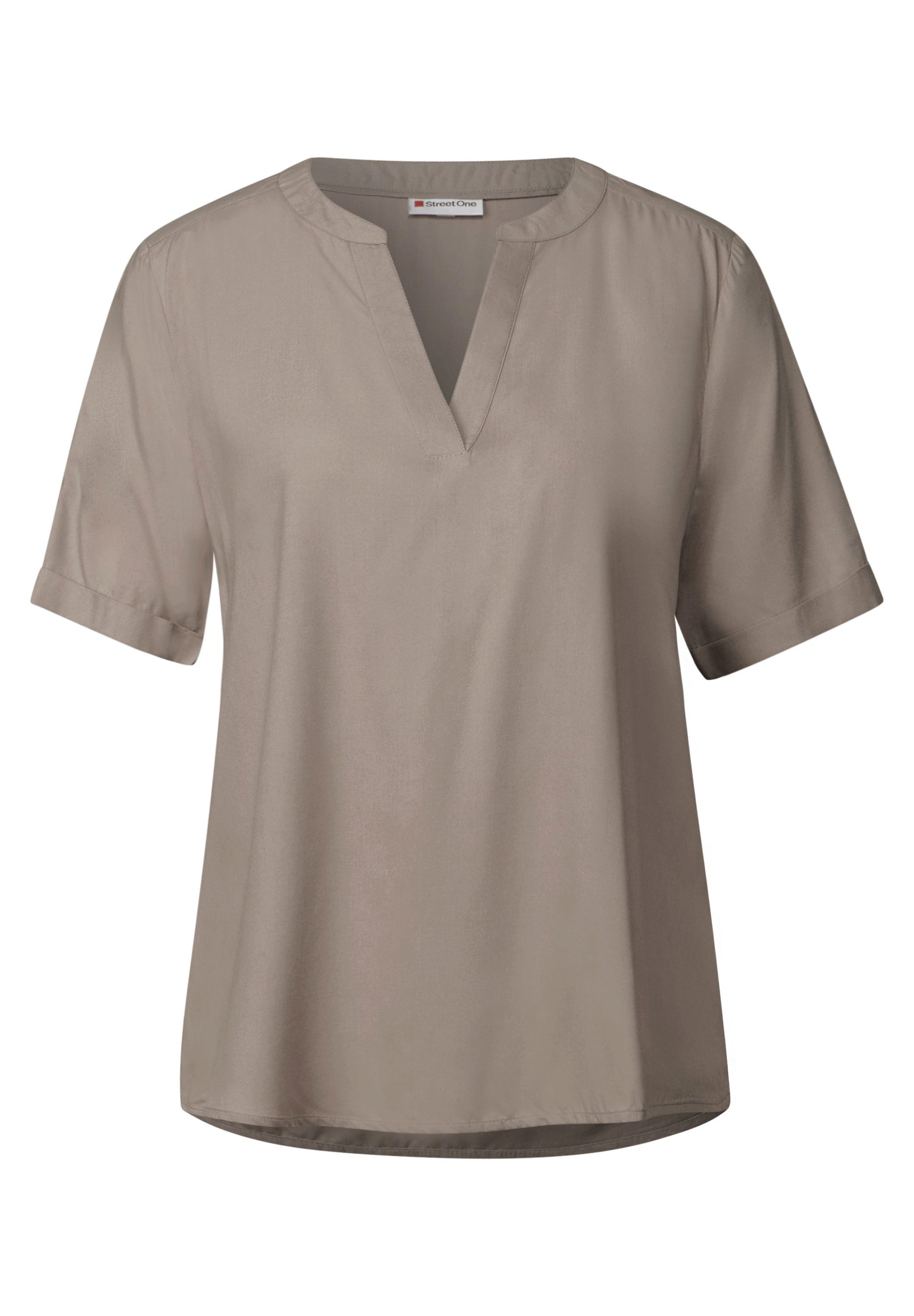 STREET ONE Shirtbluse Bluse in Unifarbe günstig online kaufen