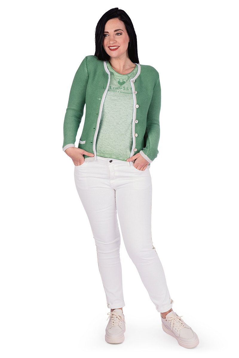 Lieblingsstück Trachtenstrickjacke Strickjacke - ZARA - spring green