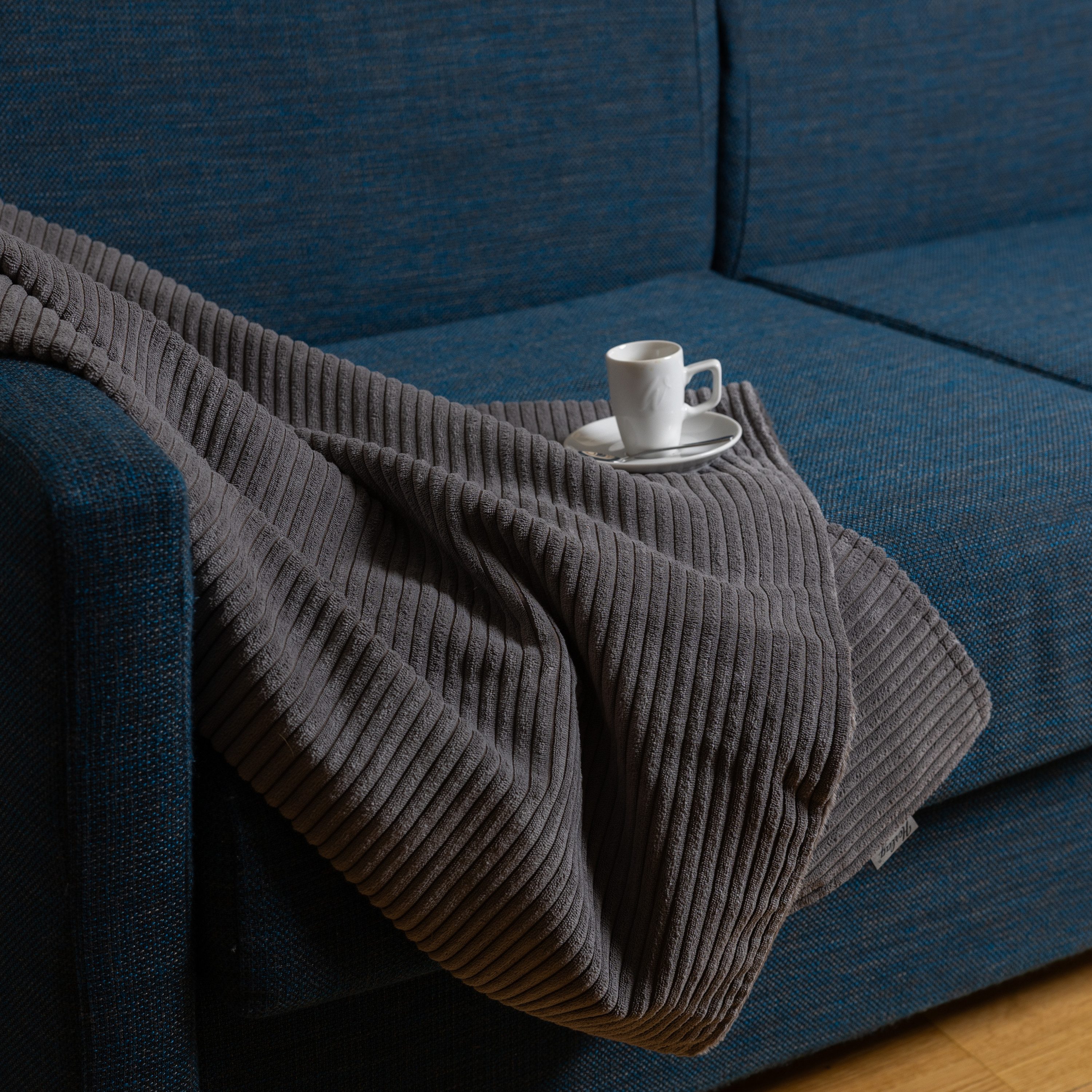 Wohndecke Kuscheldecke ELLA 140x200 cm – Wendedecke Cord & Fleece, Couchdec günstig online kaufen