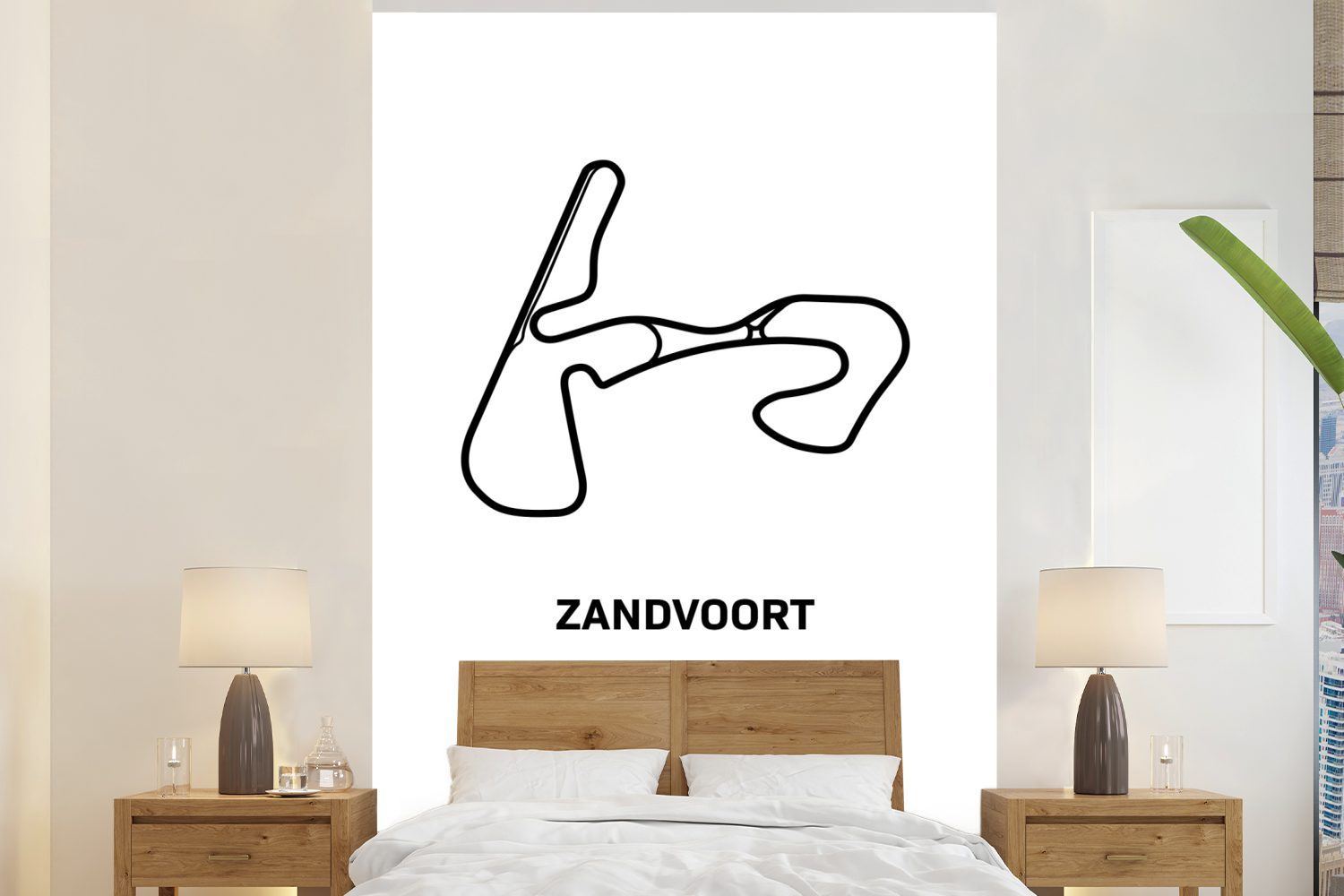 MuchoWow Fototapete Rundkurs Zandvoort - Formel 1, Matt, bedruckt, (3 St), Montagefertig Vinyl Tapete für Wohnzimmer, Wandtapete | Fototapeten