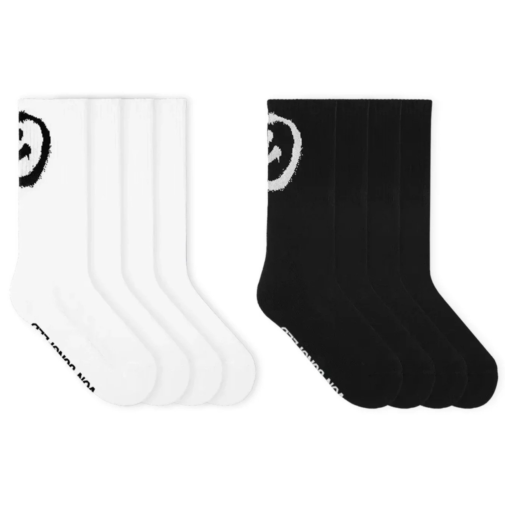 von Jungfeld Tennissocken Smiley Set Bio-Baumwolle 35-46 Unisex (4-Paar, 4er-Pack)