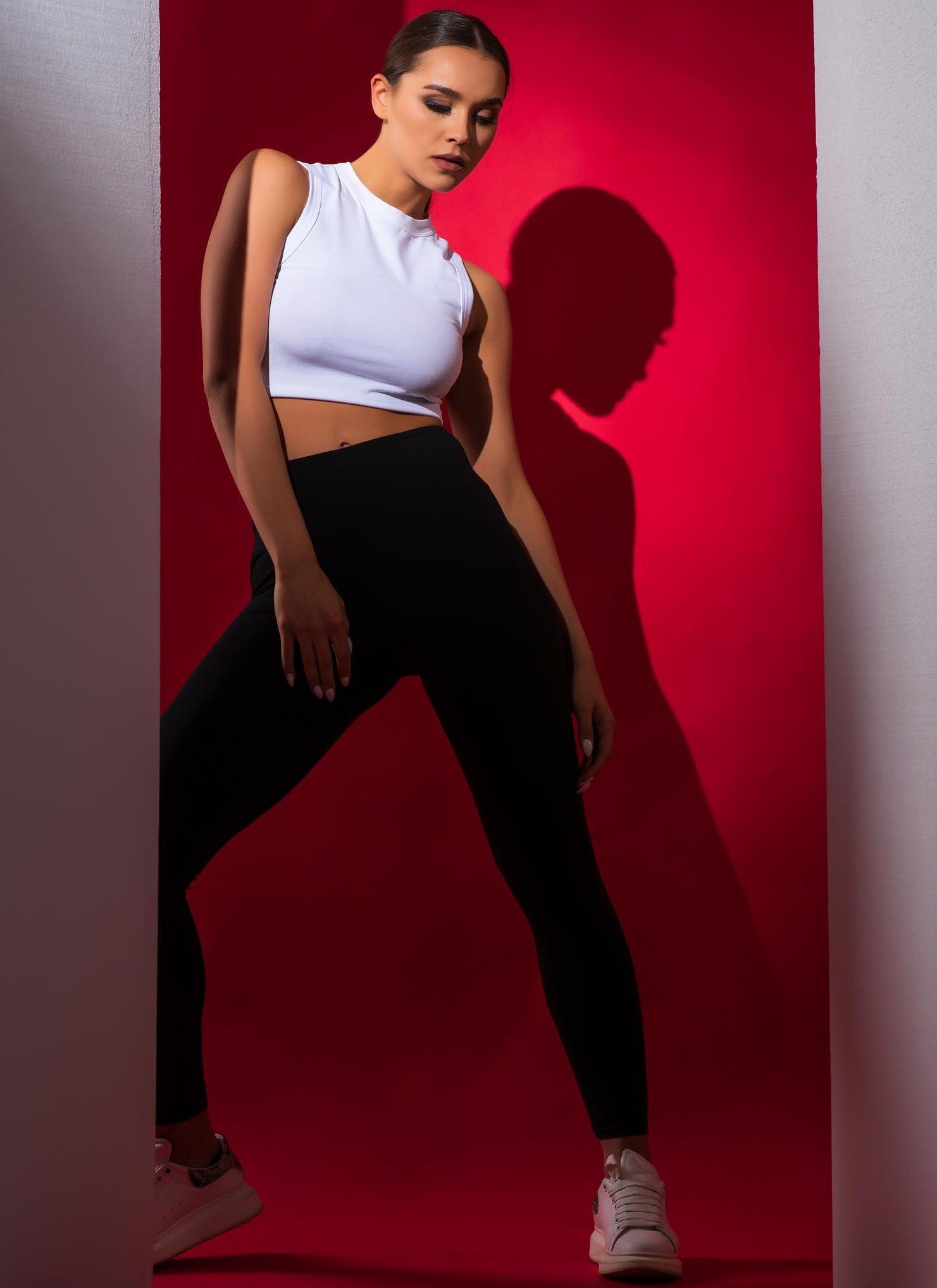 Evoni Crop-Top Damen Shirt Top bauchfrei