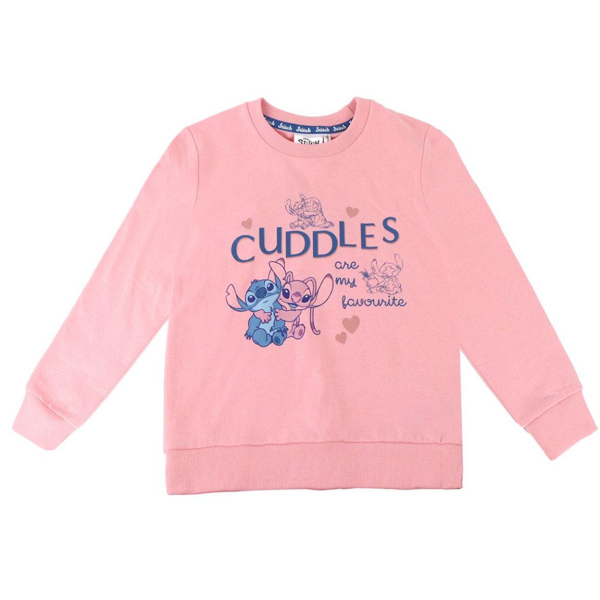 Cerda Sweatshirt Disney Stitch Sweatshirt Kinder Baumwoll-Mix angeraut bequem