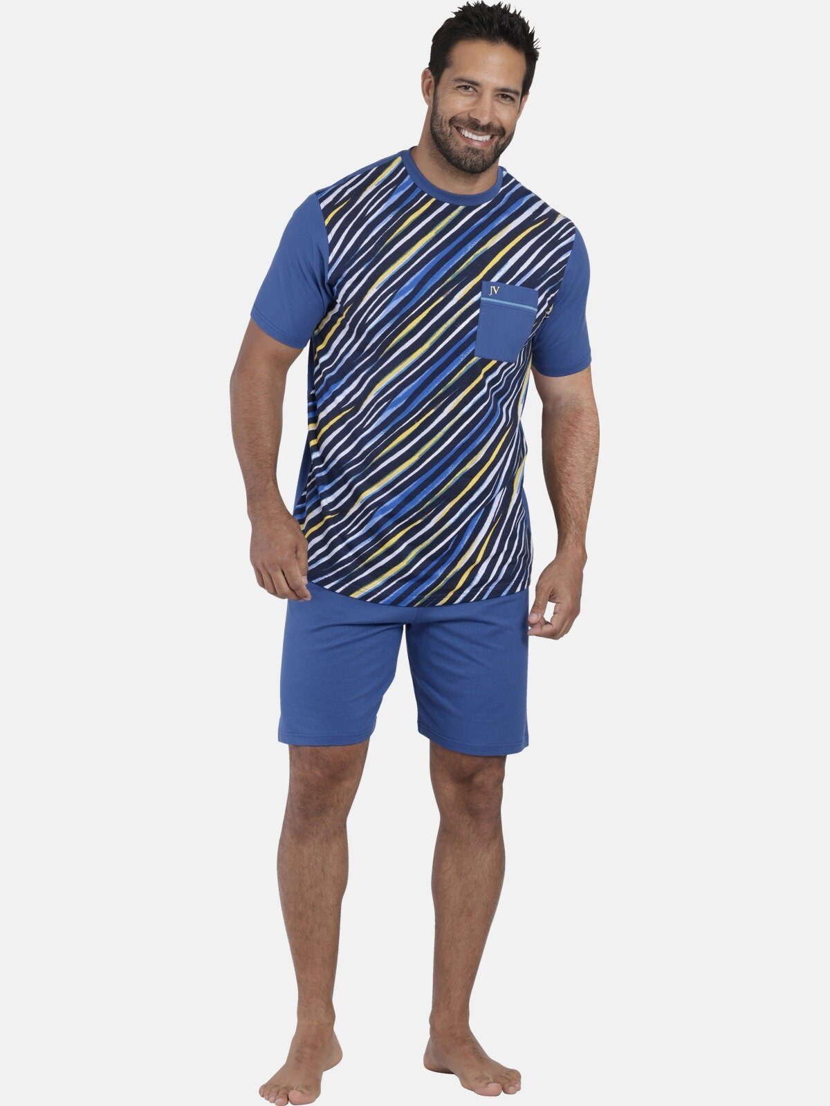 Jan Vanderstorm Homme Short De Pyjama Tiemu Bleu Foncé, 2xl