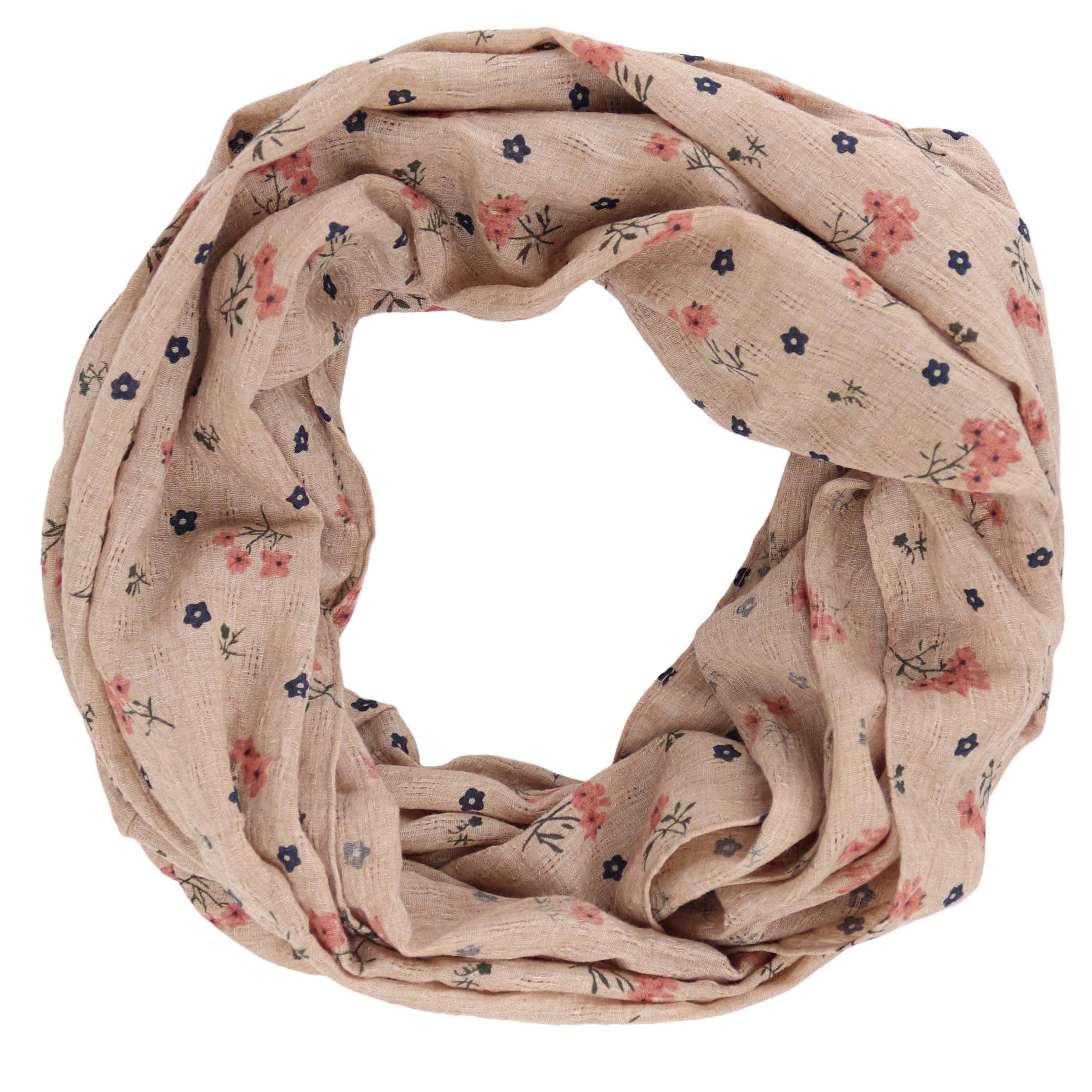MIRROSI Loop Damen Schal mit Blumen-Muster Weich aus 100% Baumwolle, (ca. 1 günstig online kaufen