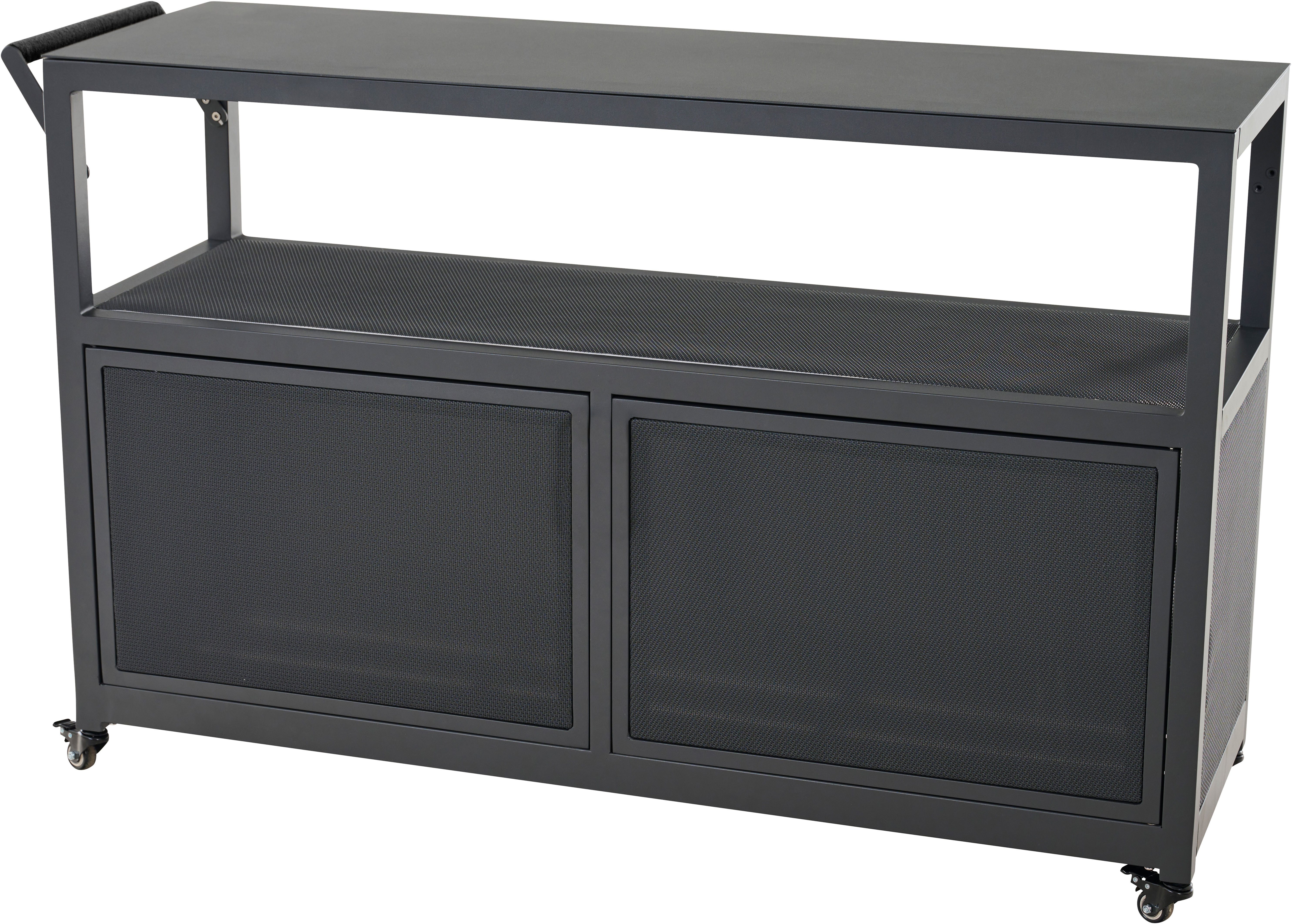 Siena Garden Servierwagen PALMA groß, Aluminiumrahmen, Ranotex® Bezug dunkelgrau