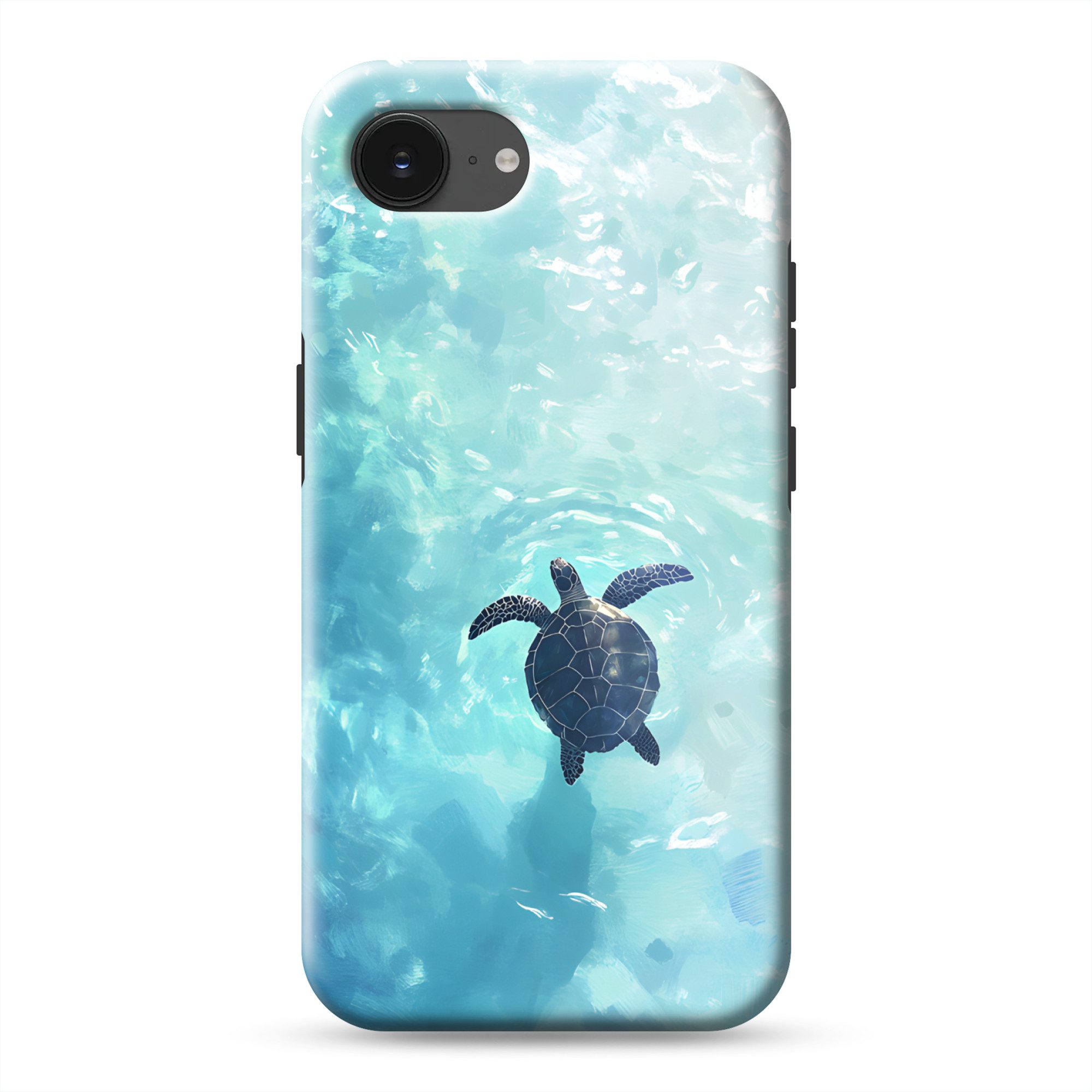 OnlyWow Handyhülle Magsafe für Apple iPhone 17e Schildkröte - Meer - Blau - Glitzern, Phone Case, Hardcase, Stoßfest, Schutzhülle