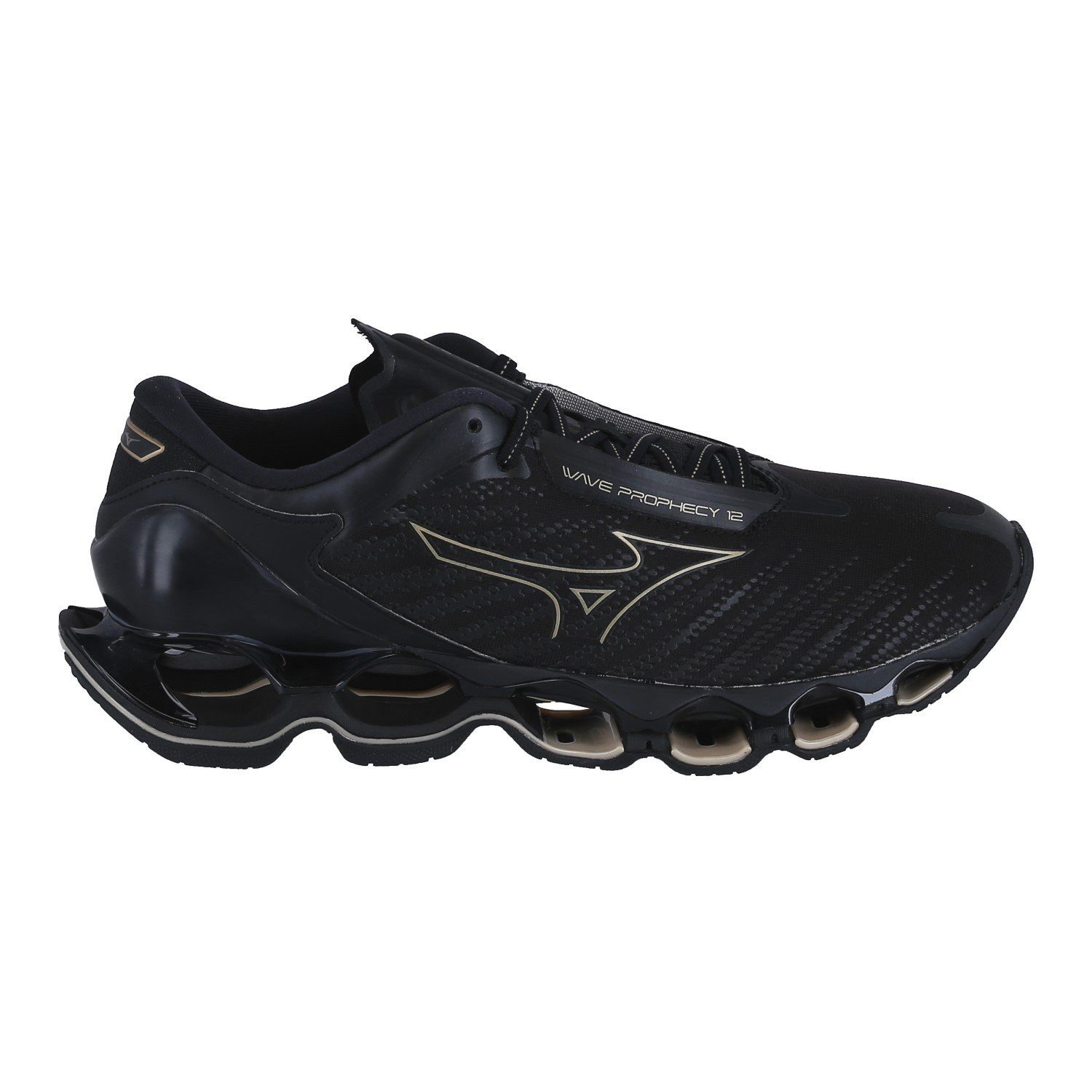 Mizuno Wave Prophecy 12 (Dämpfung) schwarz/gold Herren Laufschuh günstig online kaufen