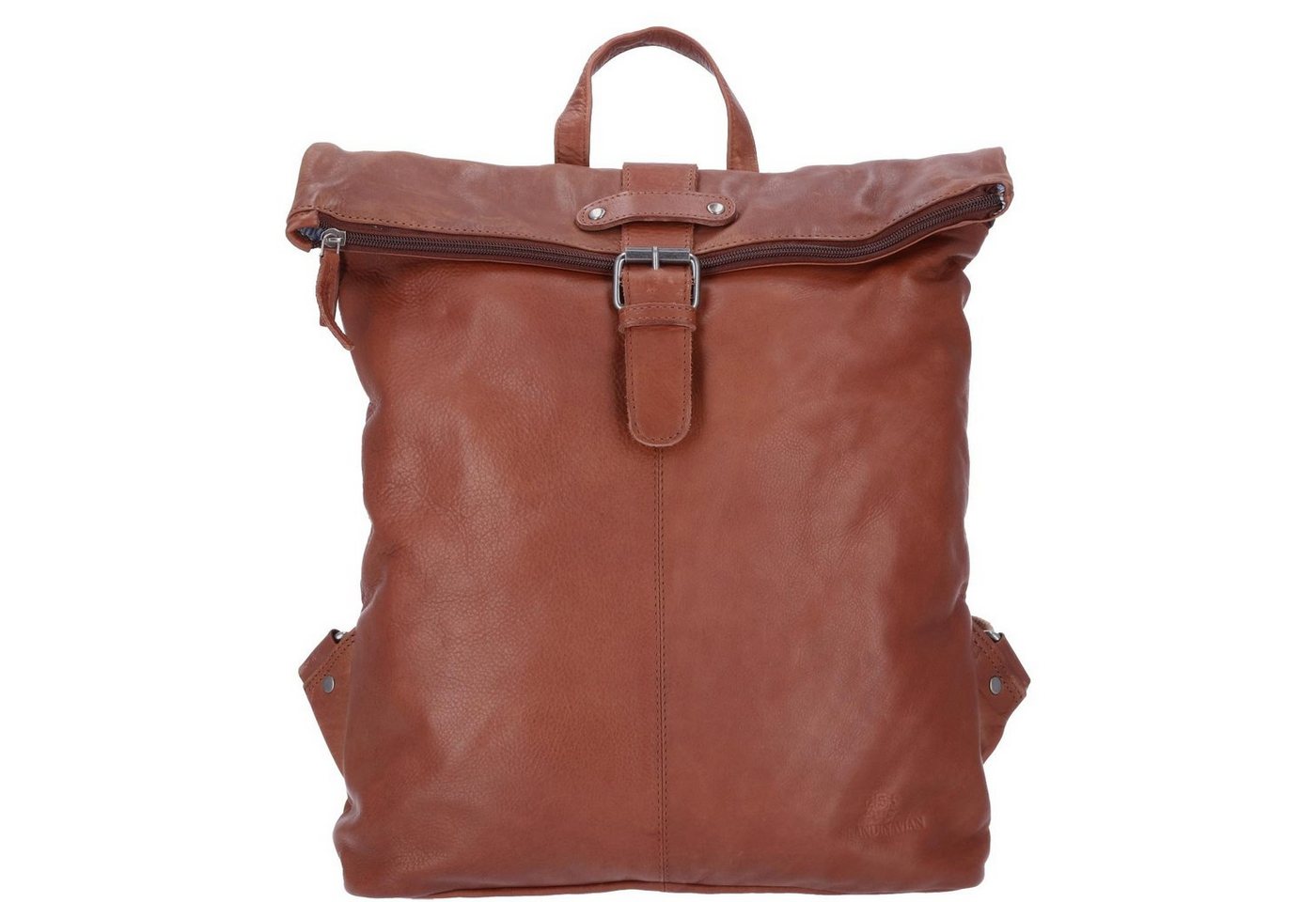 The Skandinavian Brand Freizeitrucksack The Skandinavian Brand Lady Backpack Washed Leather Cognac (1-tlg)