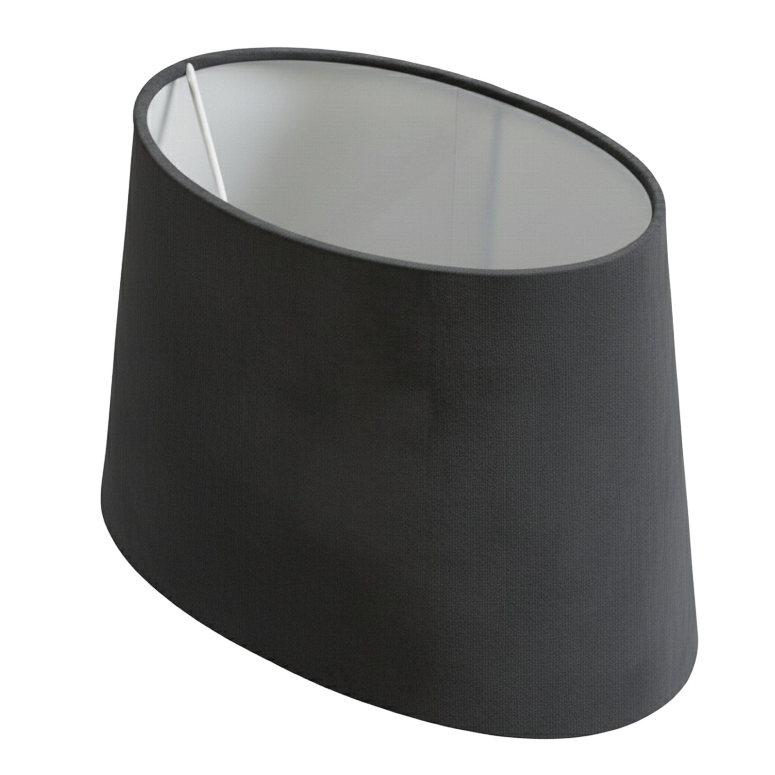 B&S Lampenschirm Lampenschirm oval Velvet grau B:26x19/T:21x14,5/H:17cm, Jinming