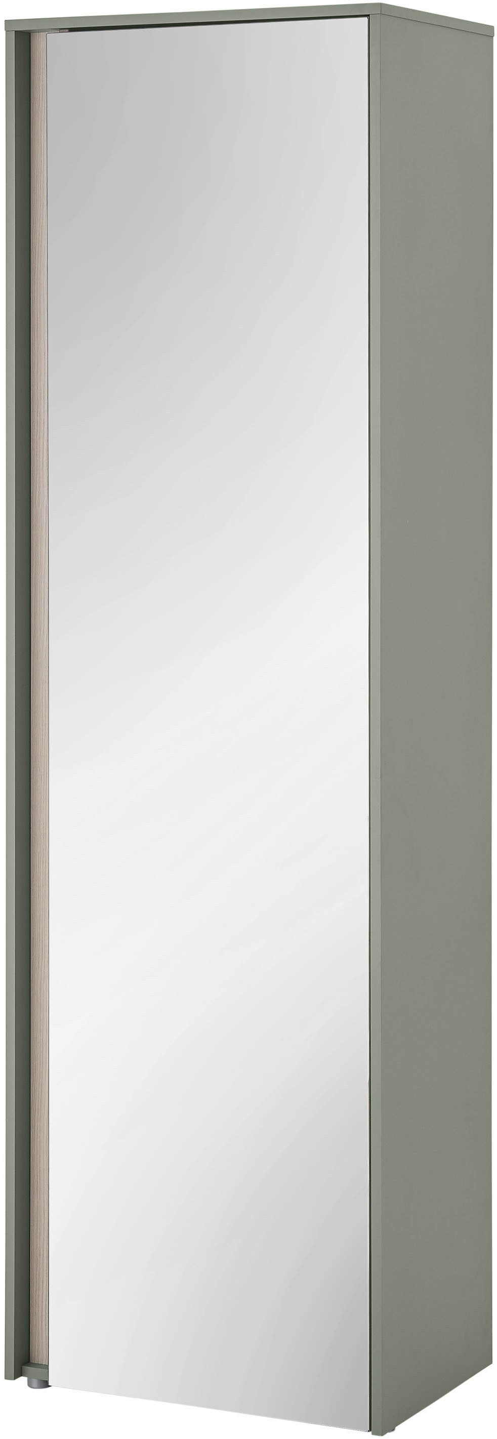 Home affaire Garderobenschrank GiRON/CiTY, moderner Garderobenschrank, Kleiderschrank mit Stauraum Spiegeltür, Teleskopauszug, Tür beidseitig montierbar, 60 cm breit