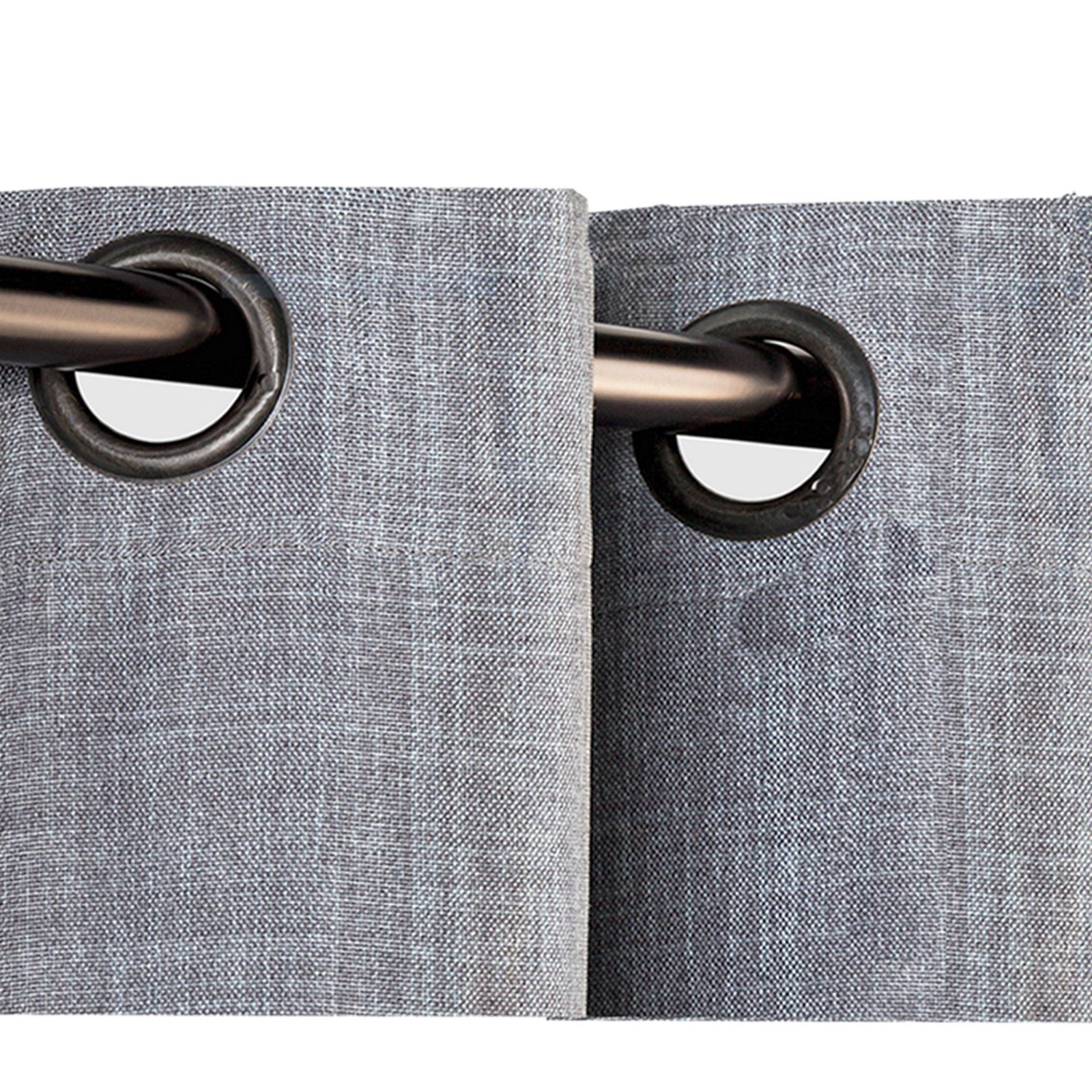 JEMIDI Gardine Vorhang blickdicht, 140x245cm, Ösen, günstig online kaufen
