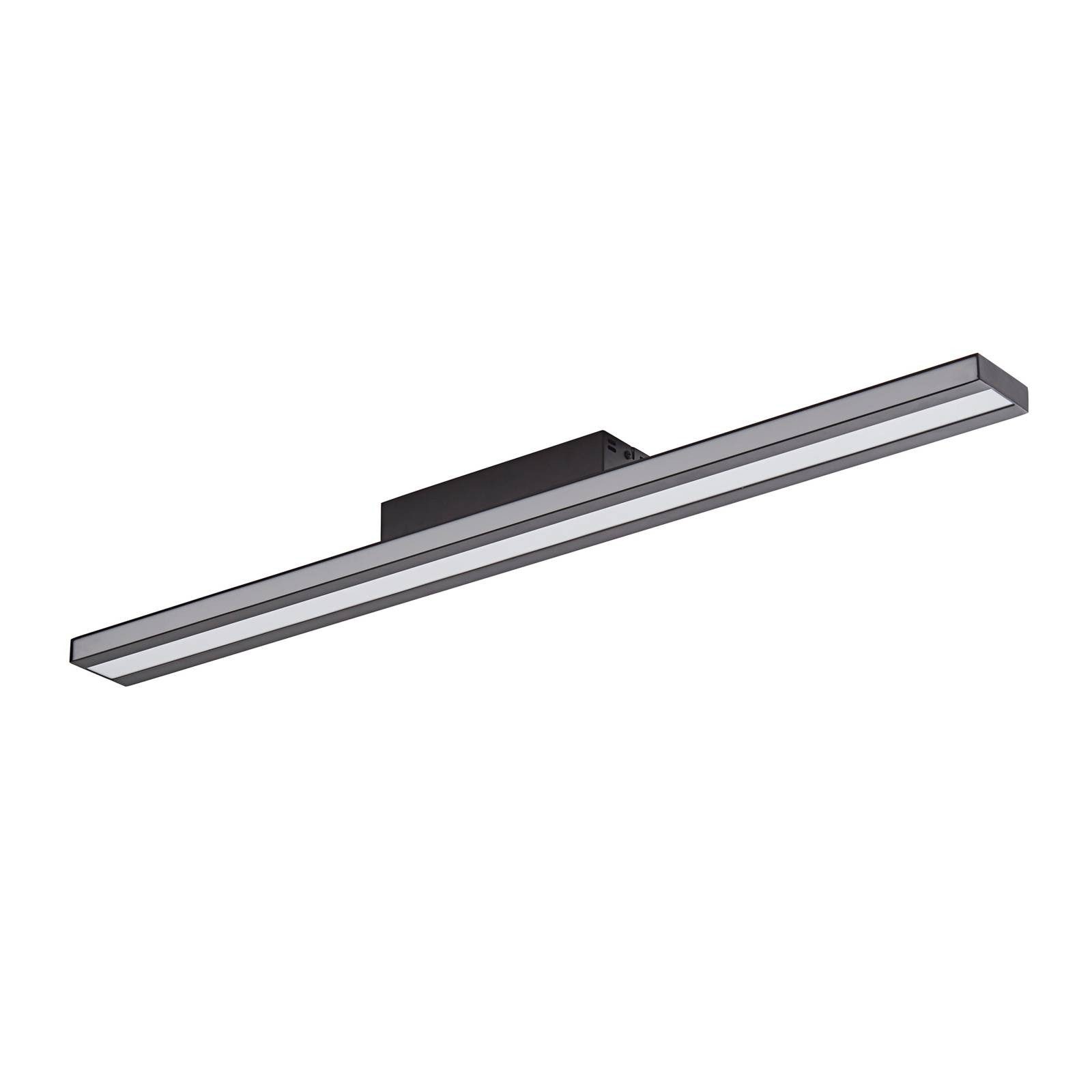 Lucande Deckenleuchten Lucande Smart LED-Deckenleuchte Leicy schwarz 8 cm RGB CCT, LED, Metall, Schwarz Farbwechsel RGB + weiß IP20 mit Fernbedienung, 1 x 19 W LED + 4 W RGB, Farbwechsel RGB + weiß